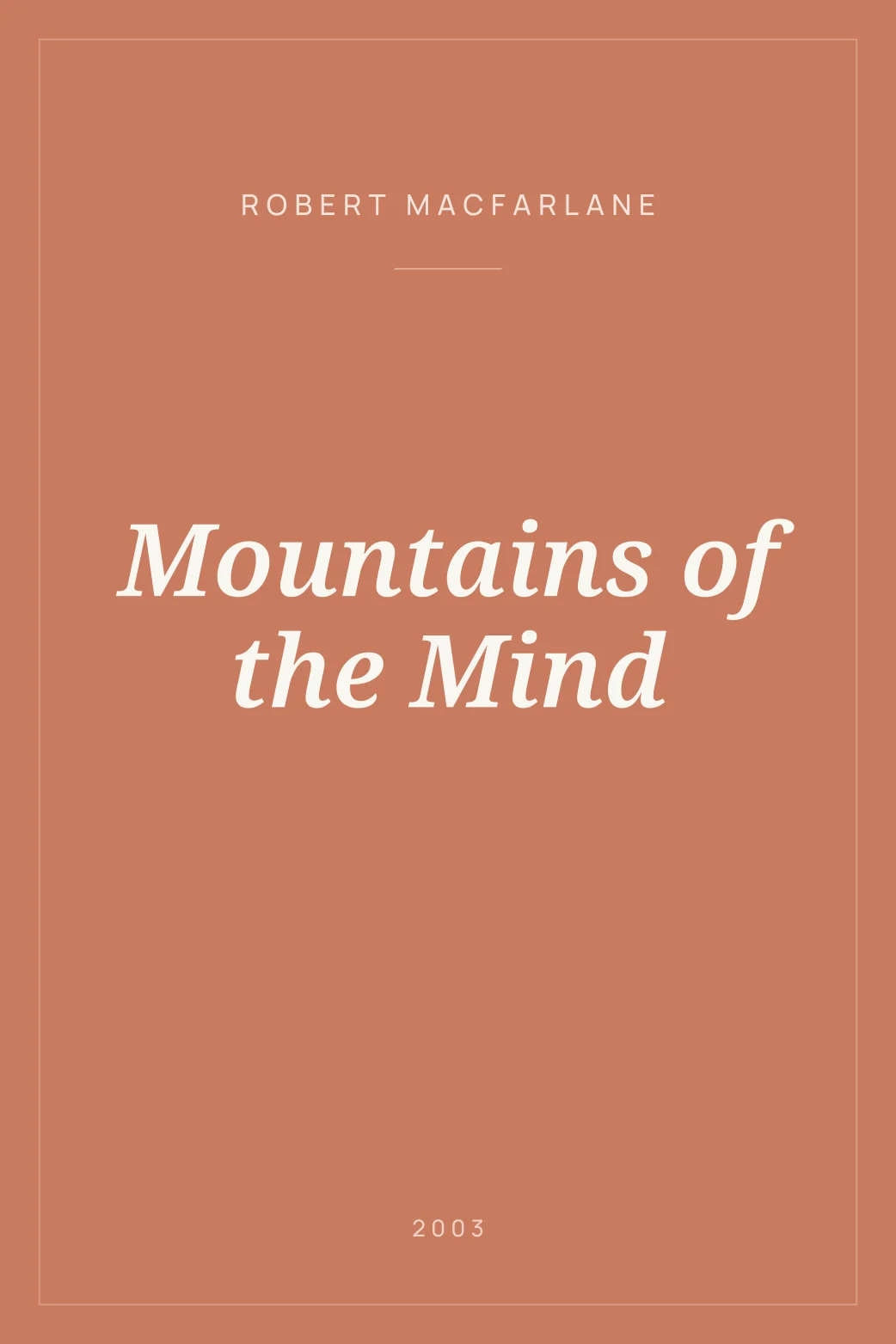 Portada de Mountains of the Mind