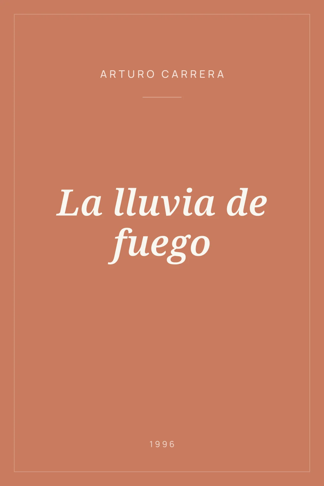 Portada de La lluvia de fuego