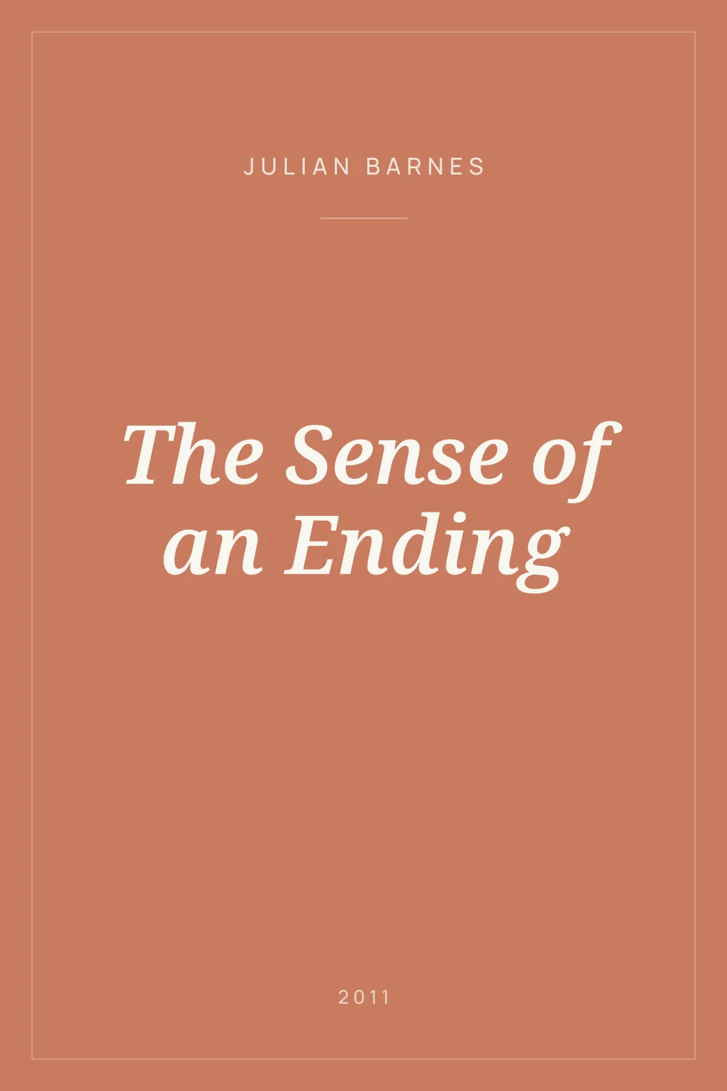 Portada de The Sense of an Ending