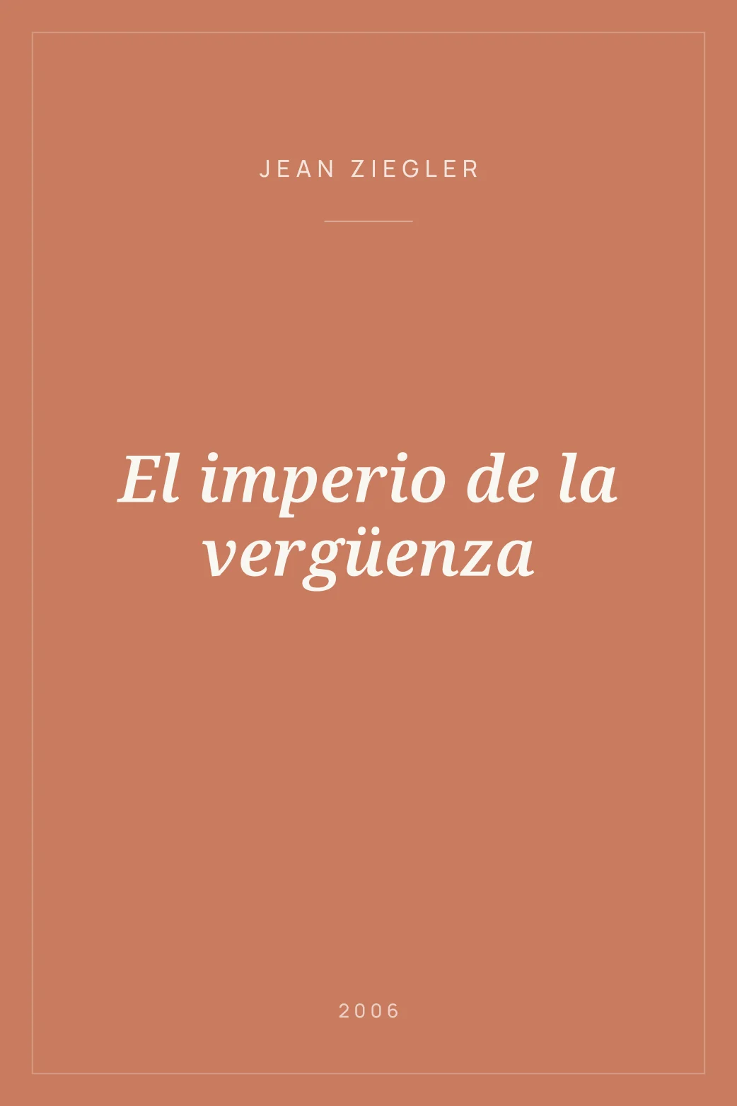 Portada de El imperio de la vergüenza