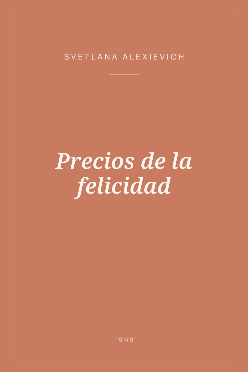 Portada de Precios de la felicidad
