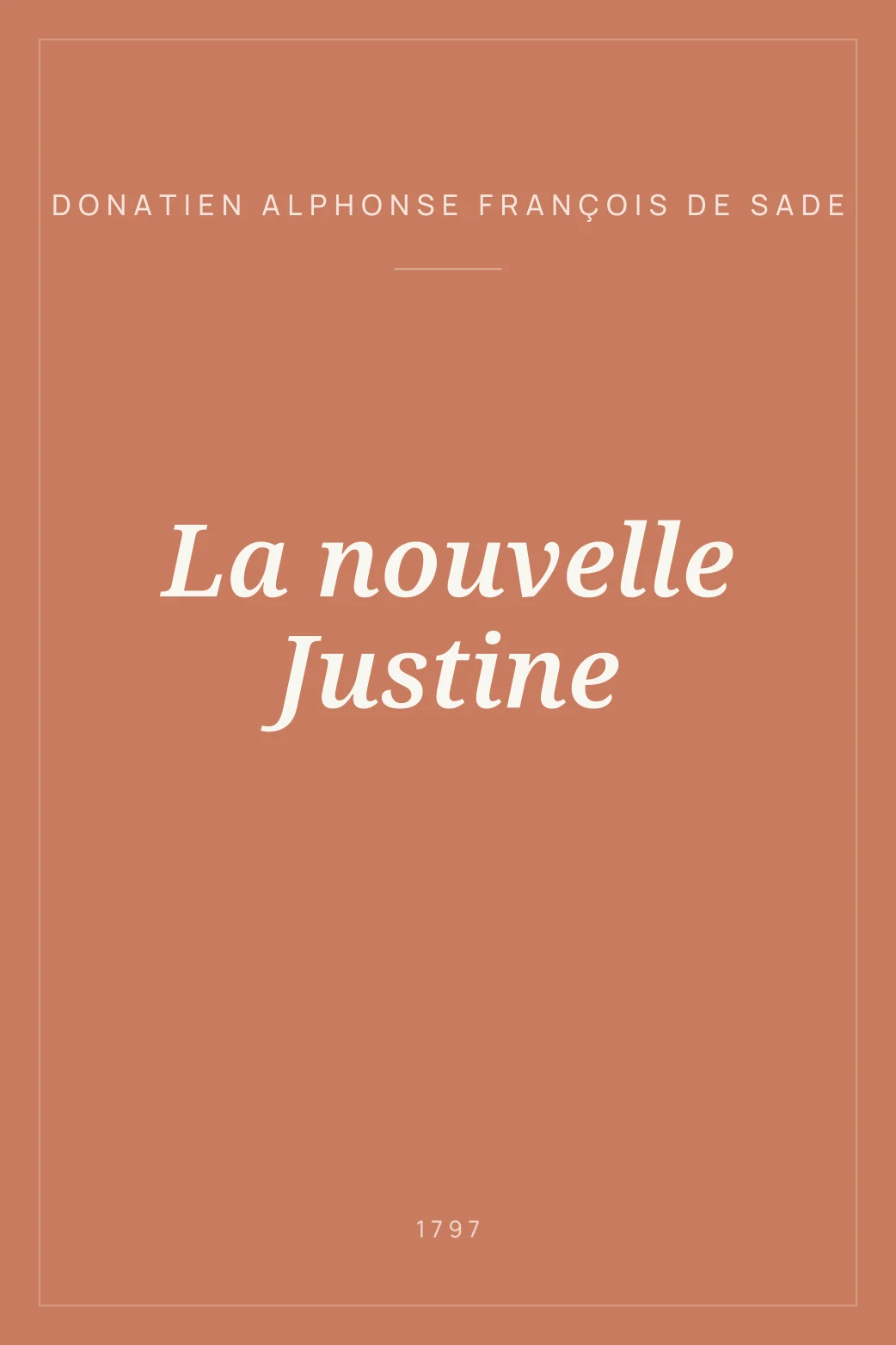 Portada de La nouvelle Justine