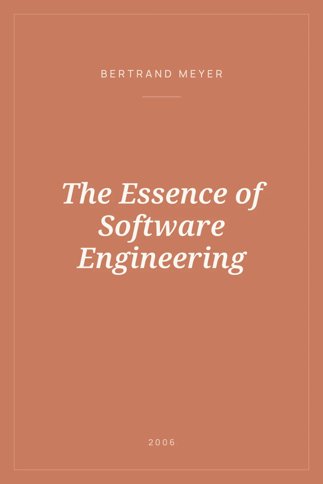 Portada de The Essence of Software Engineering