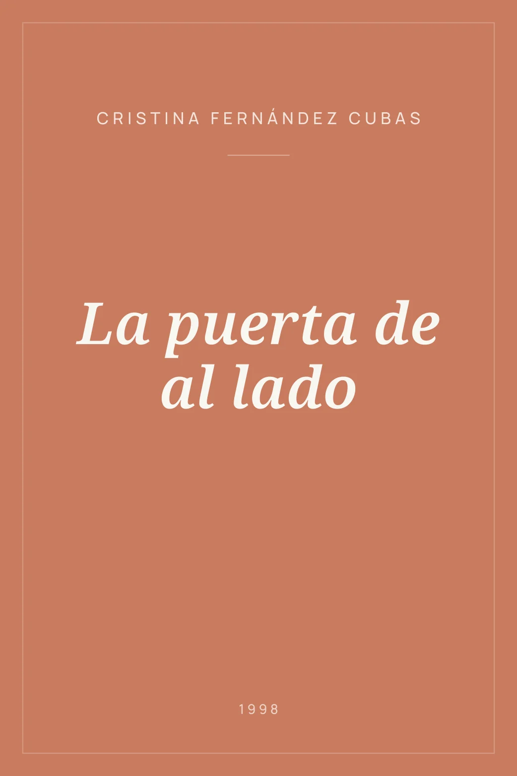 Portada de La puerta de al lado