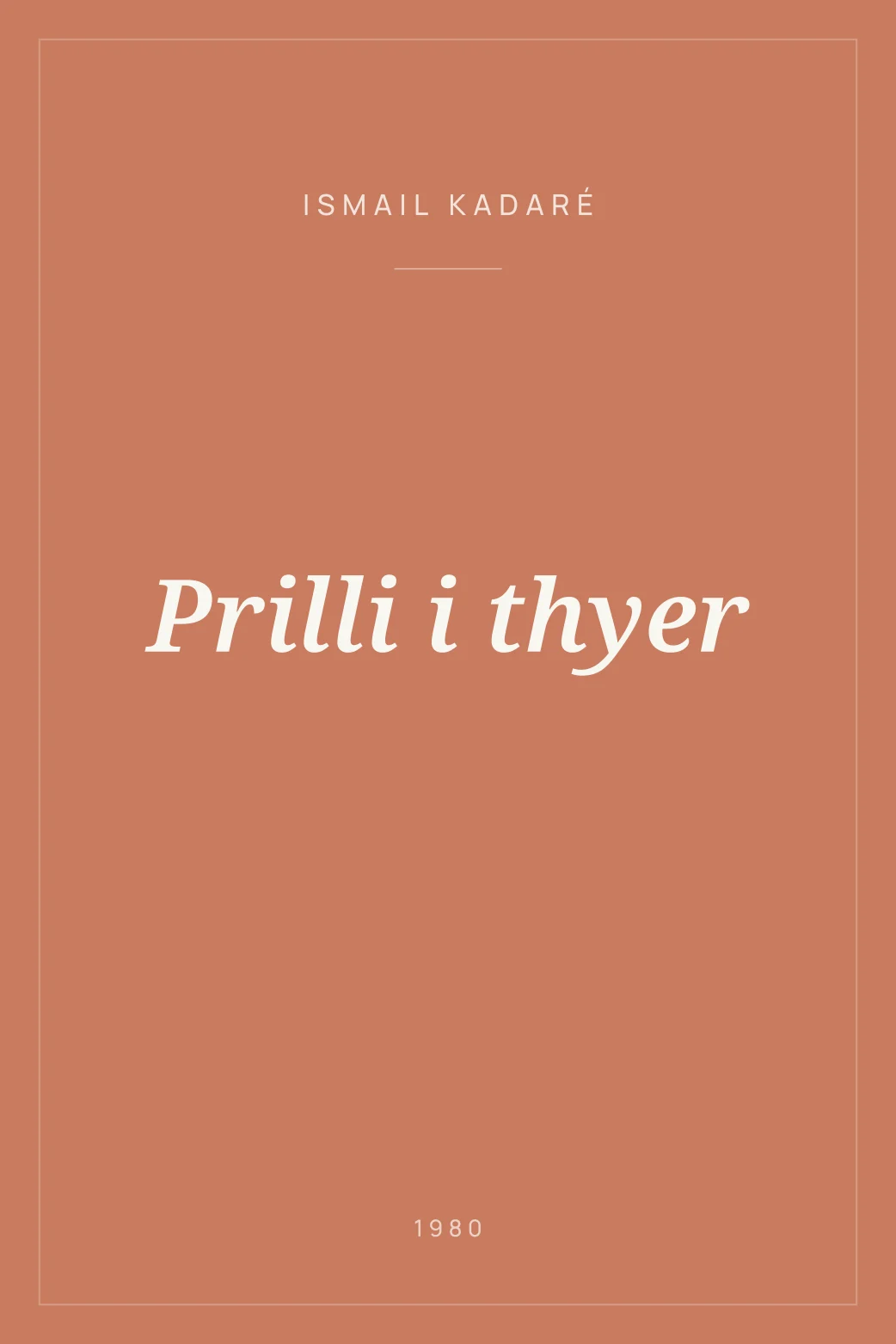 Portada de Prilli i thyer