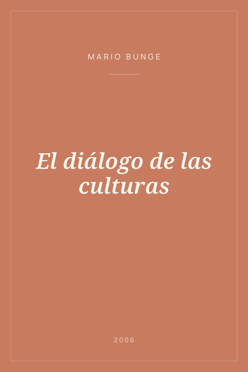Portada de El diálogo de las culturas