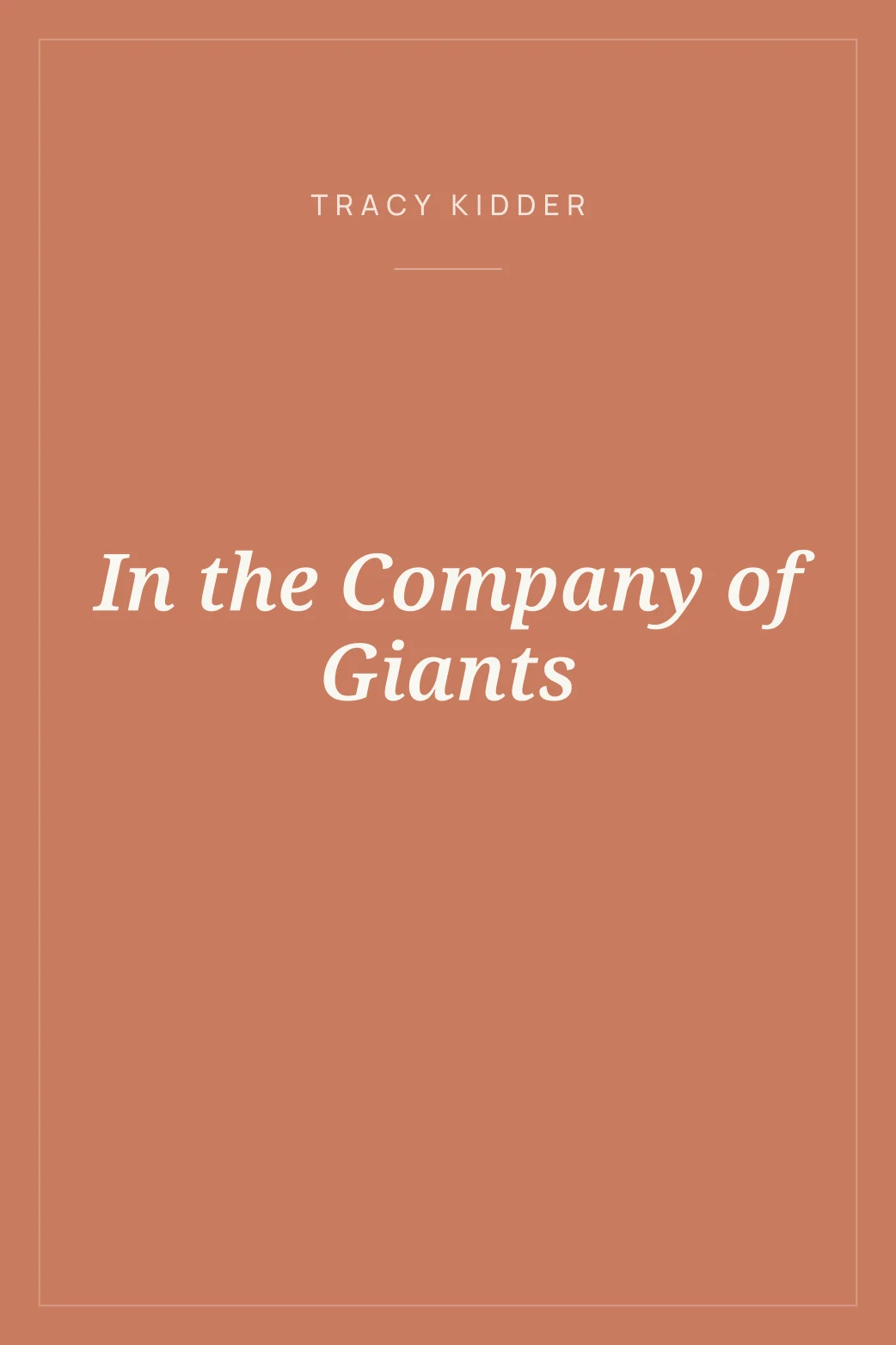 Portada de In the Company of Giants