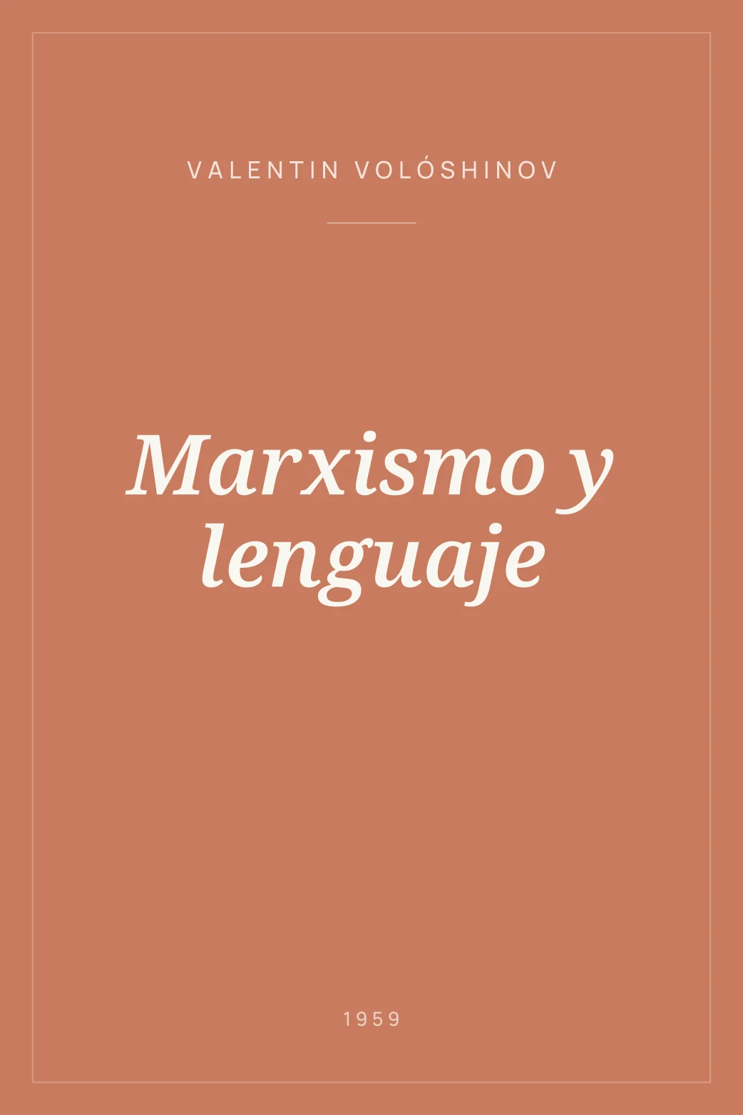 Portada de Marxismo y lenguaje