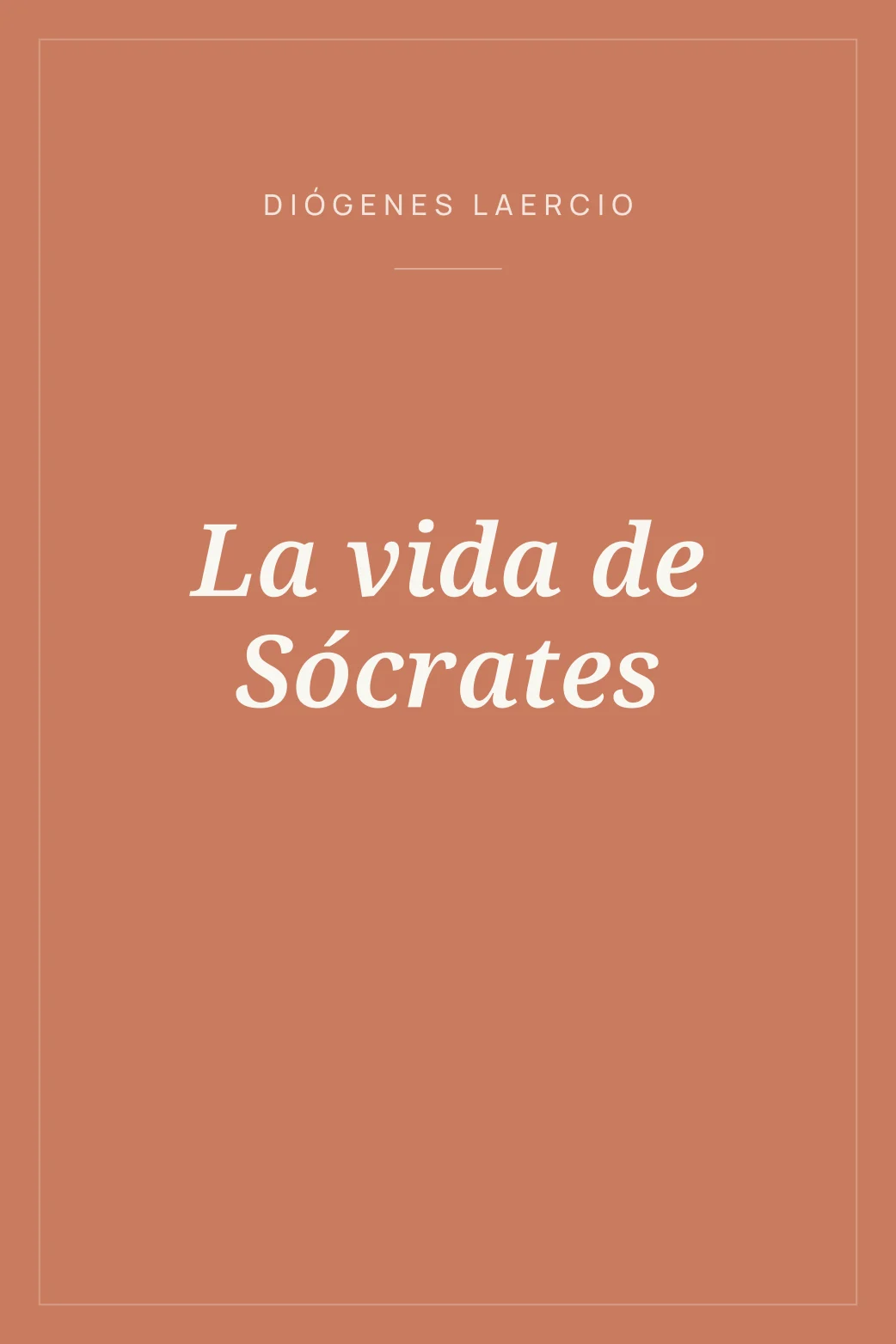 Portada de La vida de Sócrates