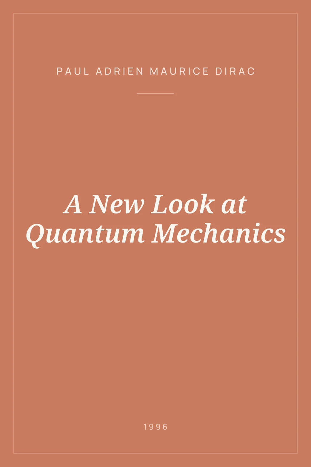 Portada de A New Look at Quantum Mechanics