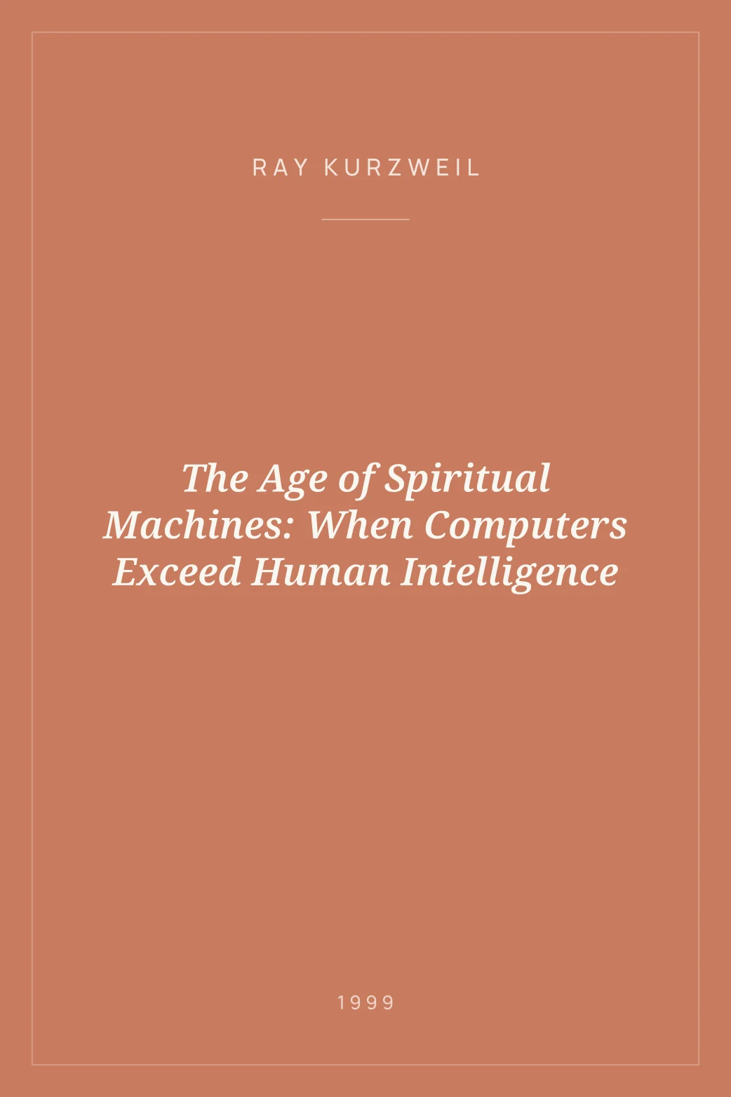 Portada de The Age of Spiritual Machines: When Computers Exceed Human Intelligence
