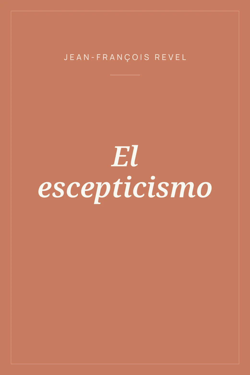 Portada de El escepticismo