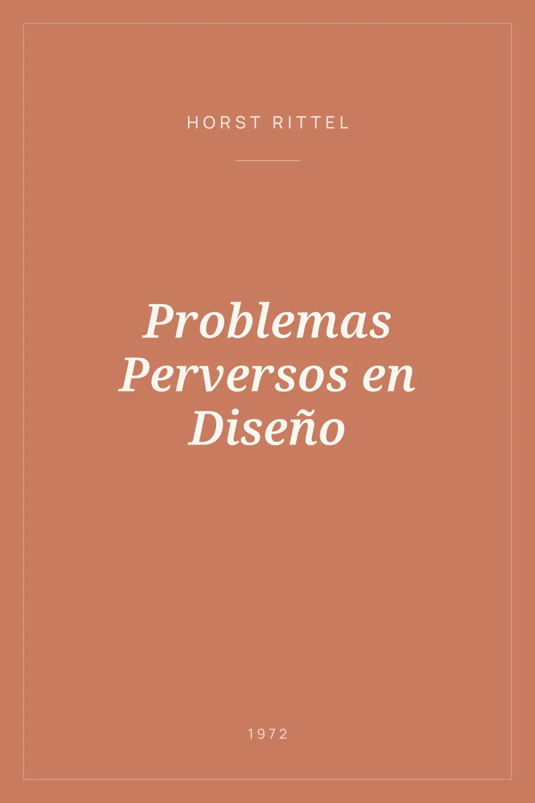 Portada de Problemas Perversos en Diseño