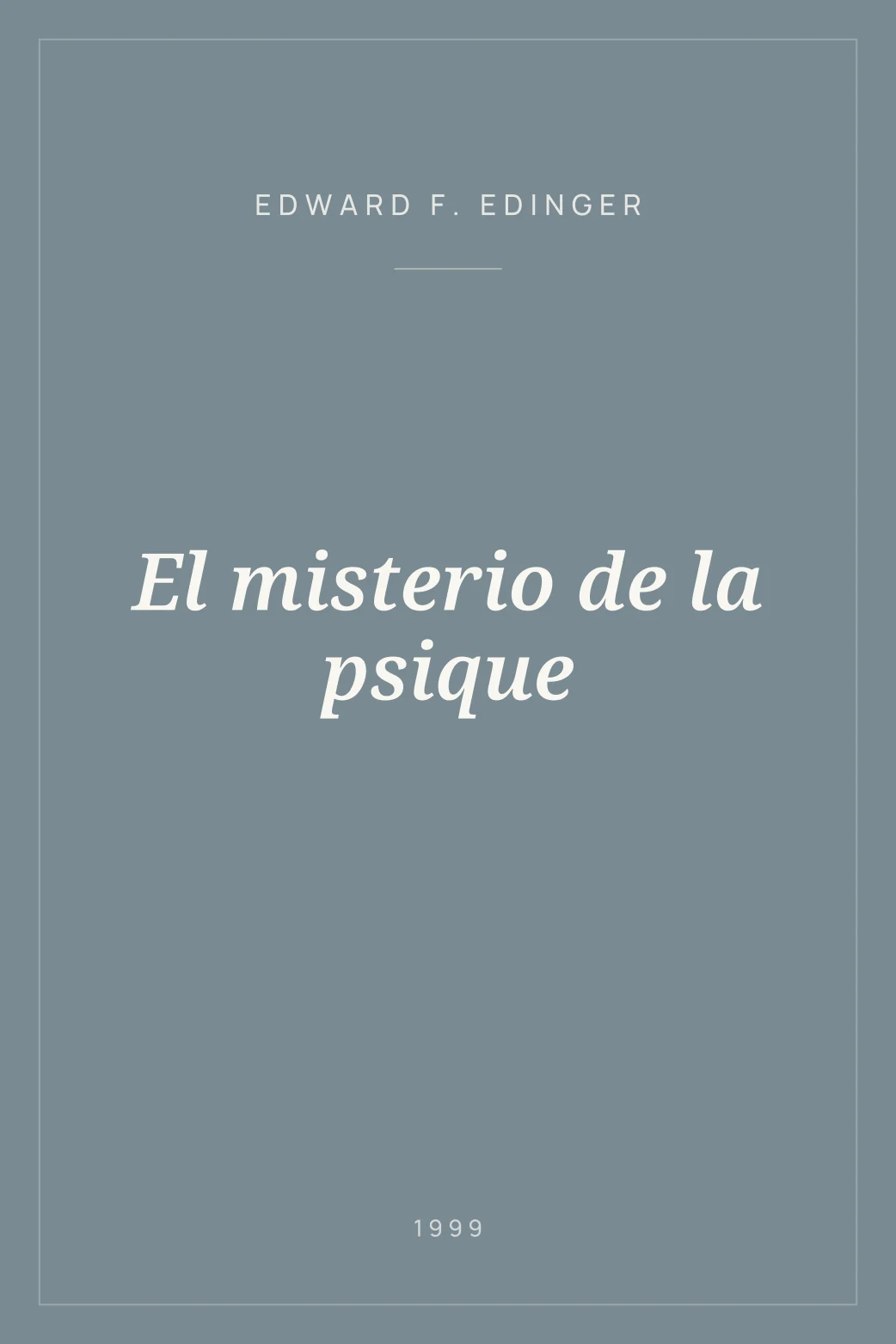 Portada de El misterio de la psique
