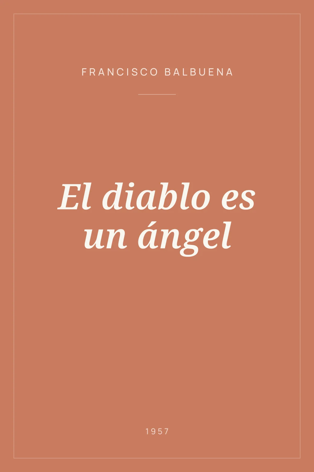 Portada de El diablo es un ángel