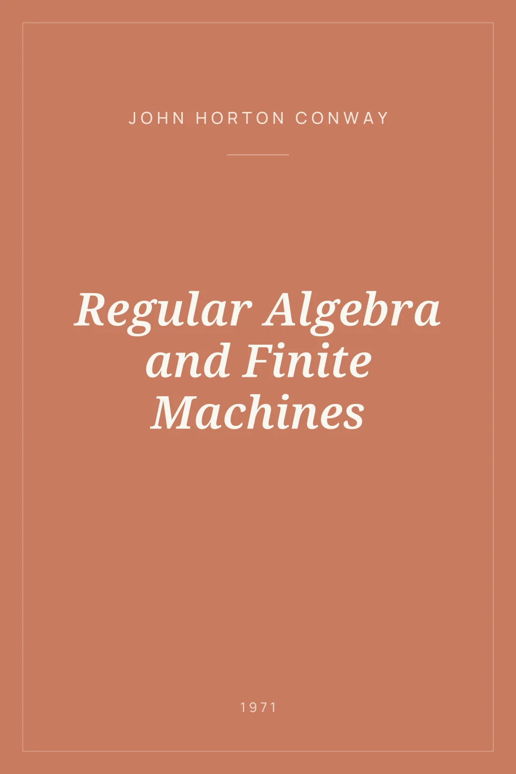 Portada de Regular Algebra and Finite Machines