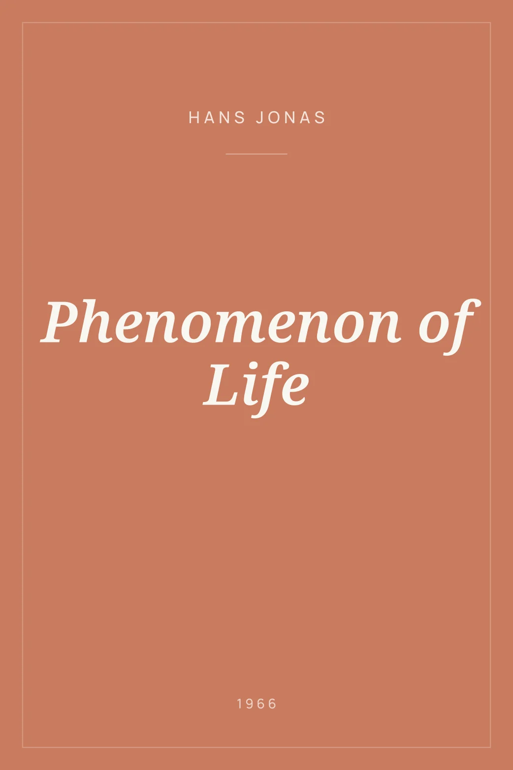 Portada de Phenomenon of Life