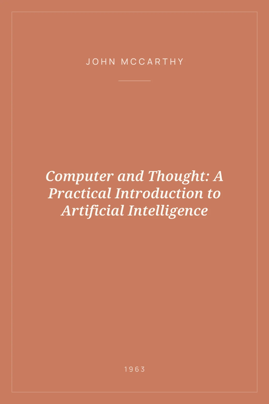 Portada de Computer and Thought: A Practical Introduction to Artificial Intelligence