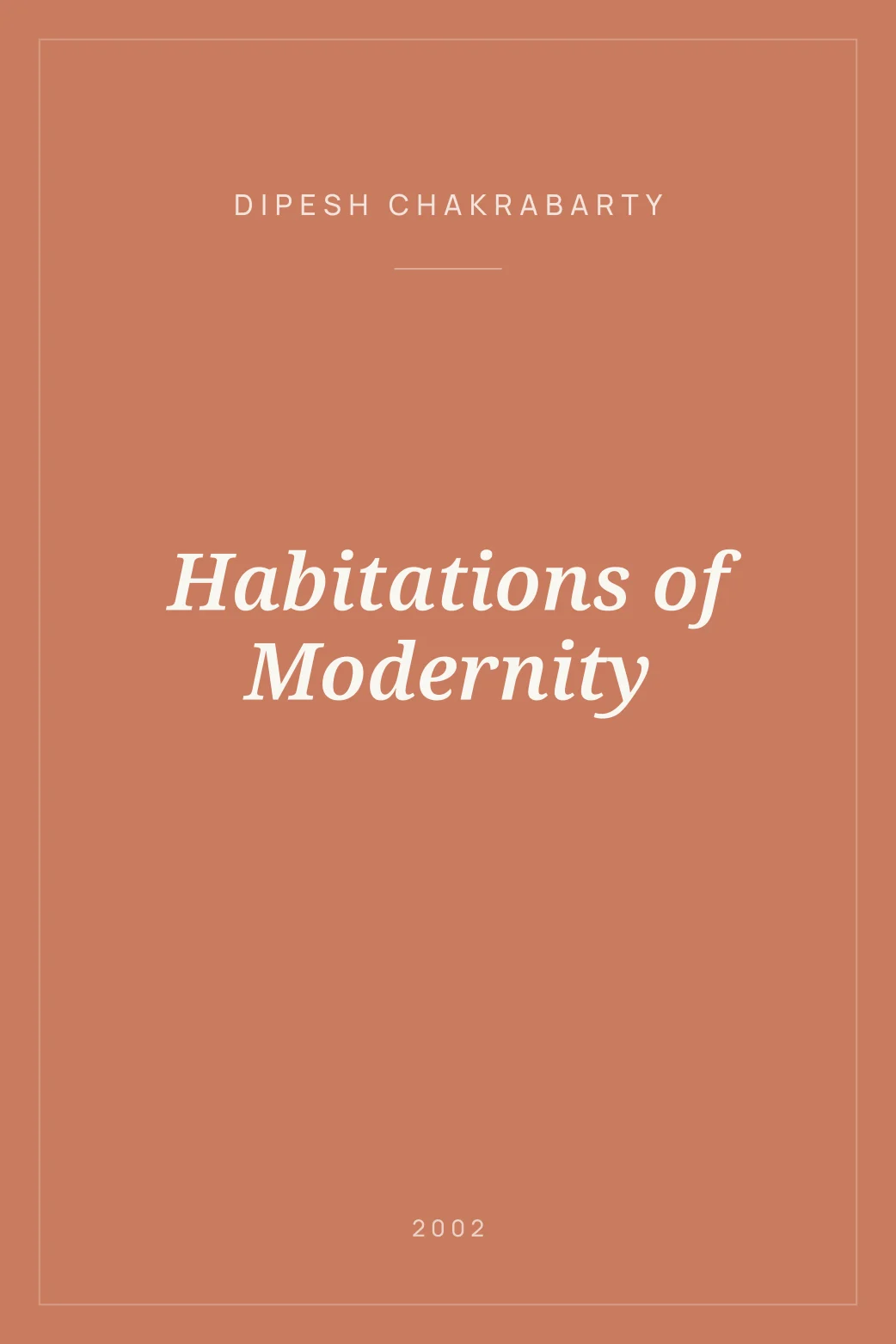 Portada de Habitations of Modernity