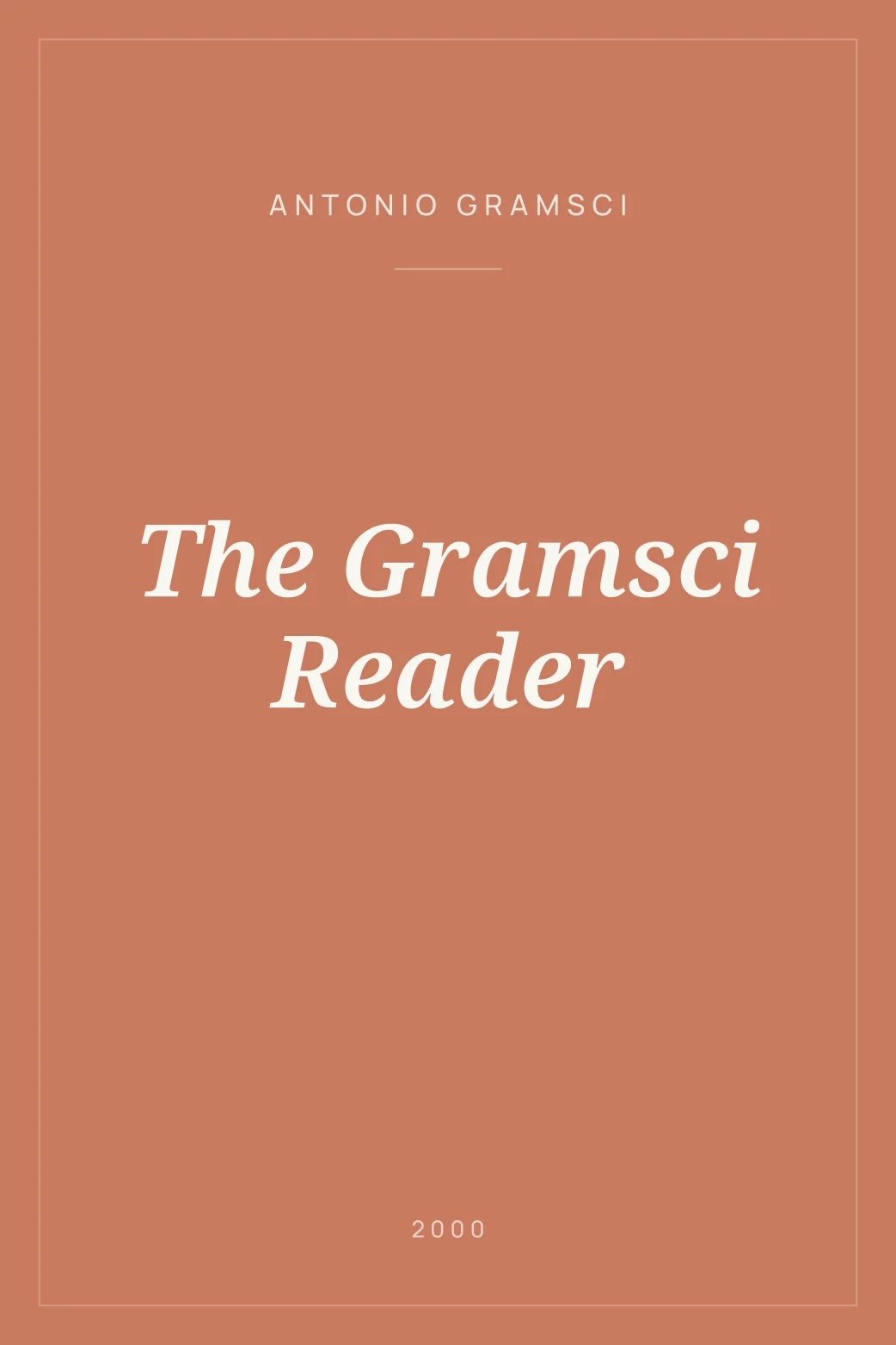 Portada de The Gramsci Reader
