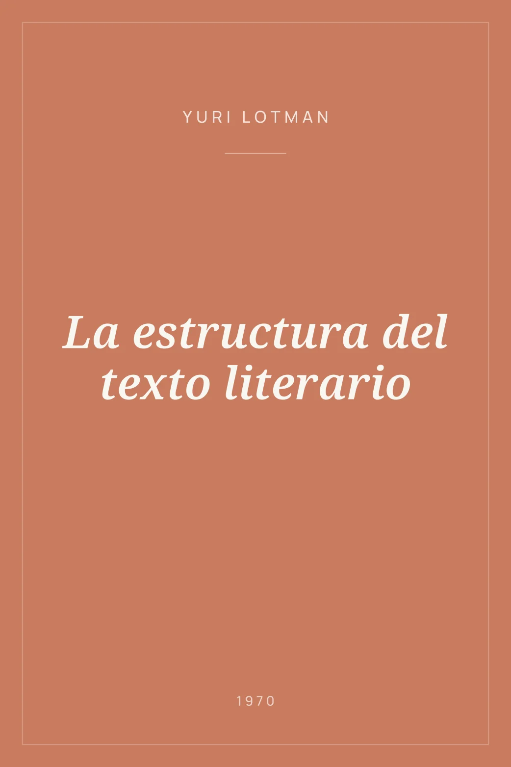 Portada de La estructura del texto literario