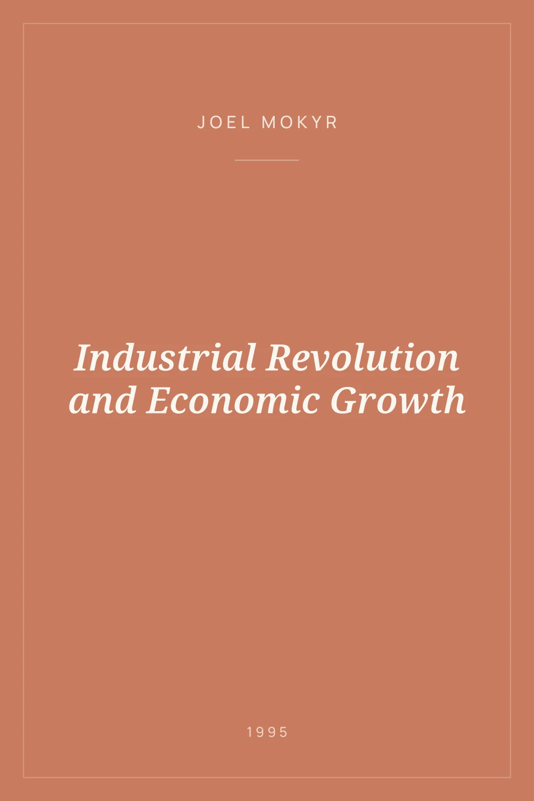 Portada de Industrial Revolution and Economic Growth