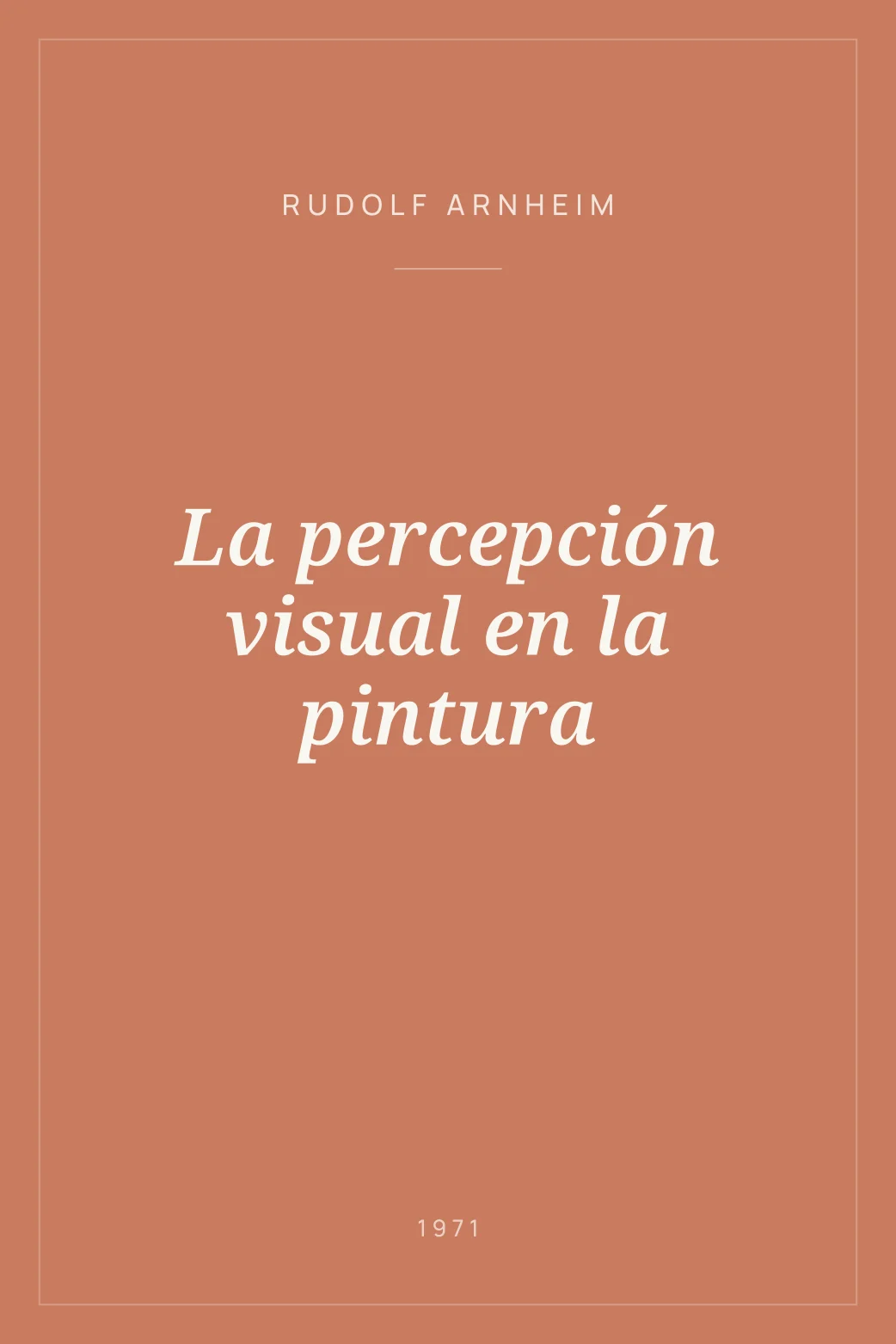 Portada de La percepción visual en la pintura
