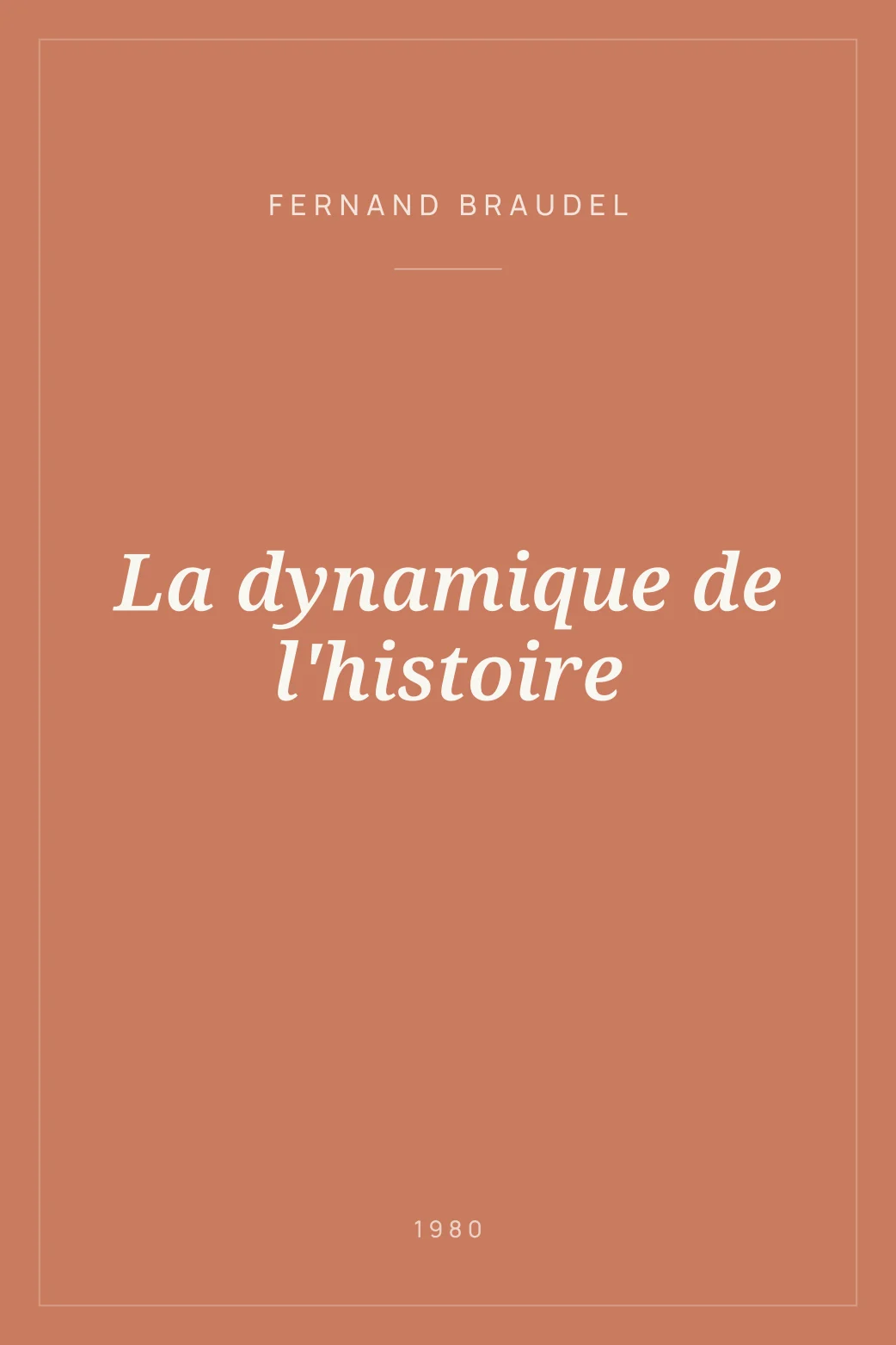Portada de La dynamique de l'histoire