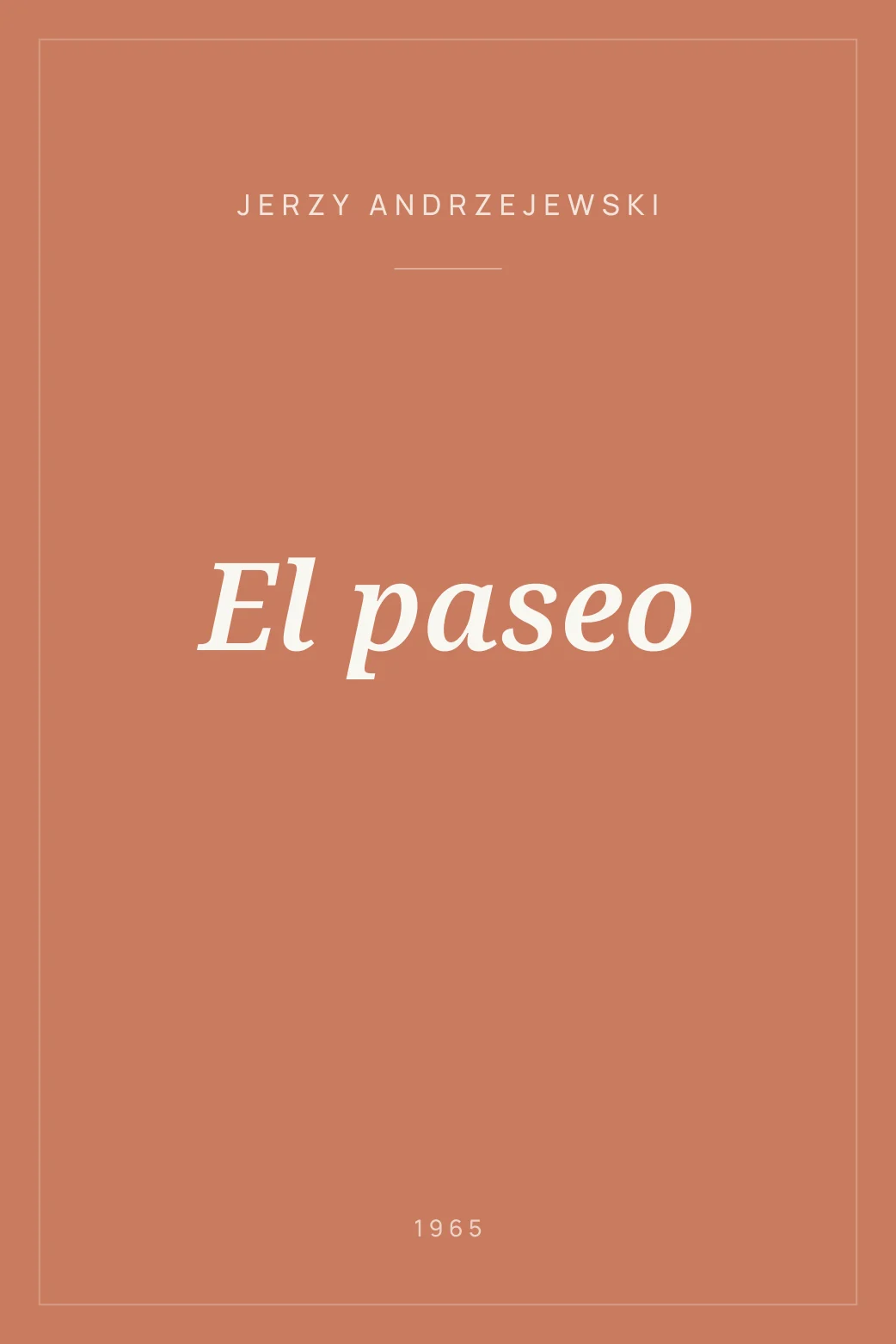 Portada de El paseo
