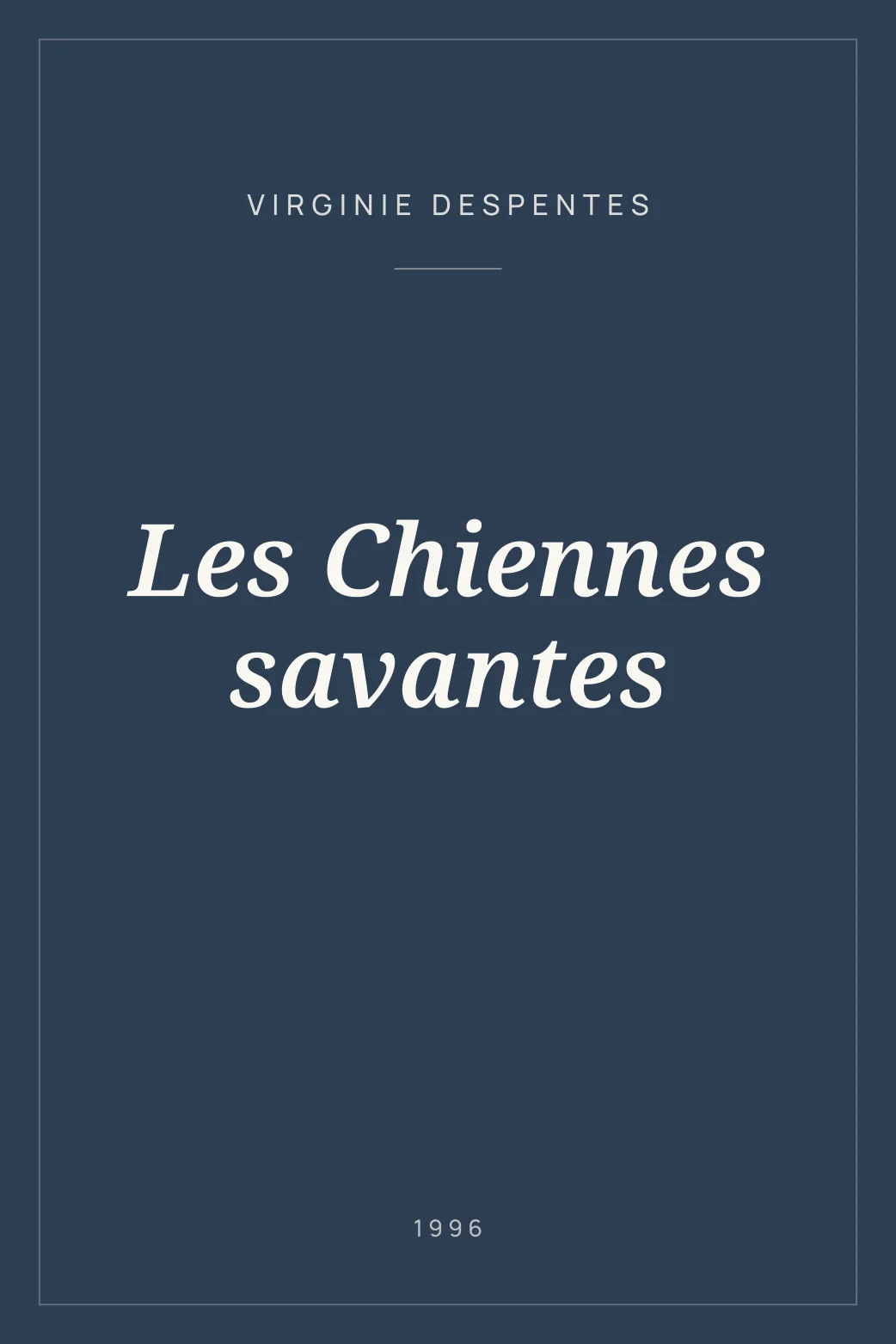 Portada de Les Chiennes savantes
