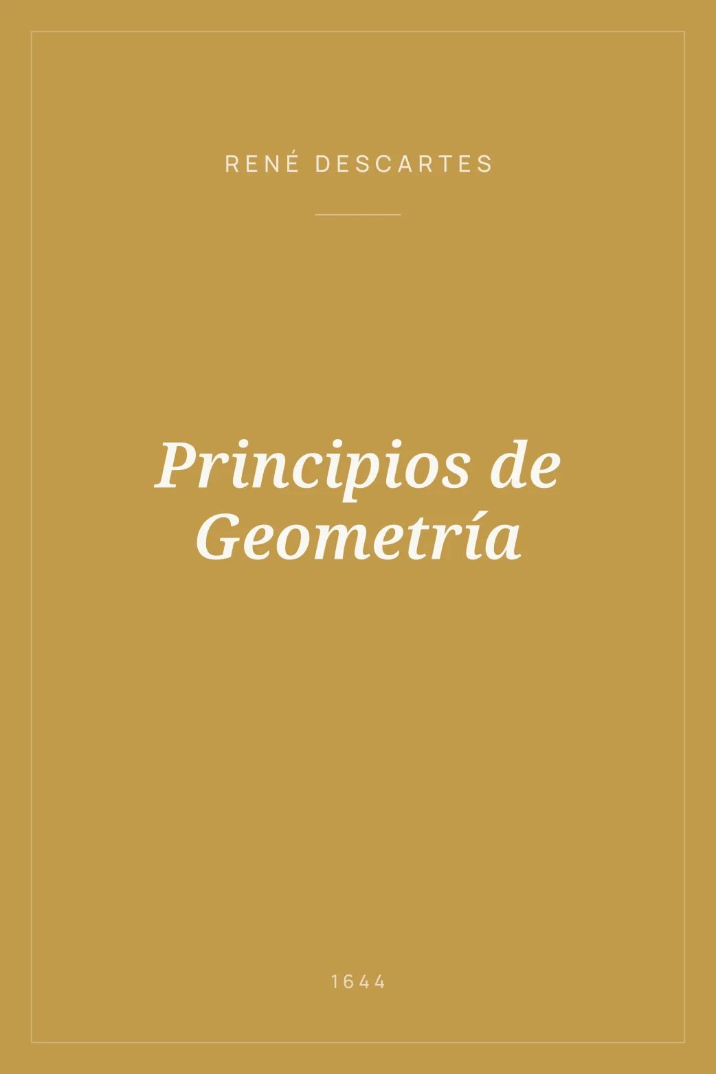 Portada de Principios de Geometría