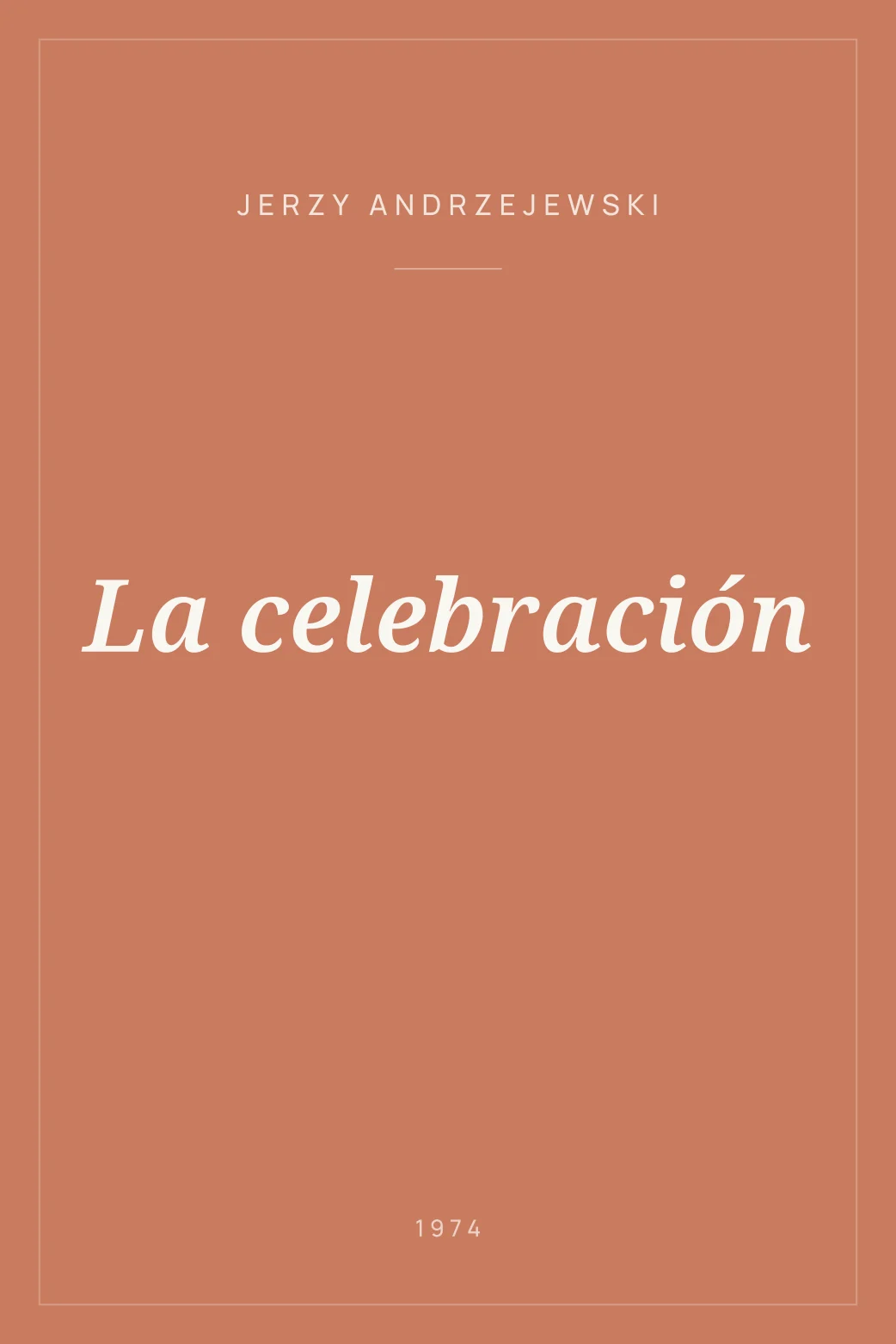 Portada de La celebración