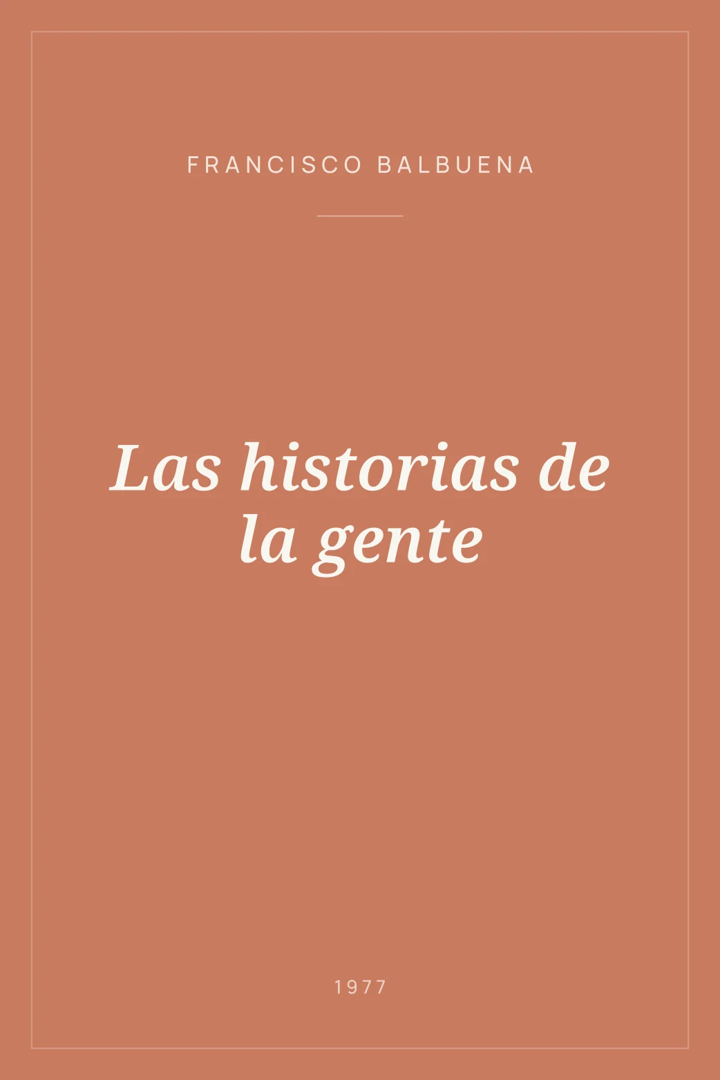 Portada de Las historias de la gente