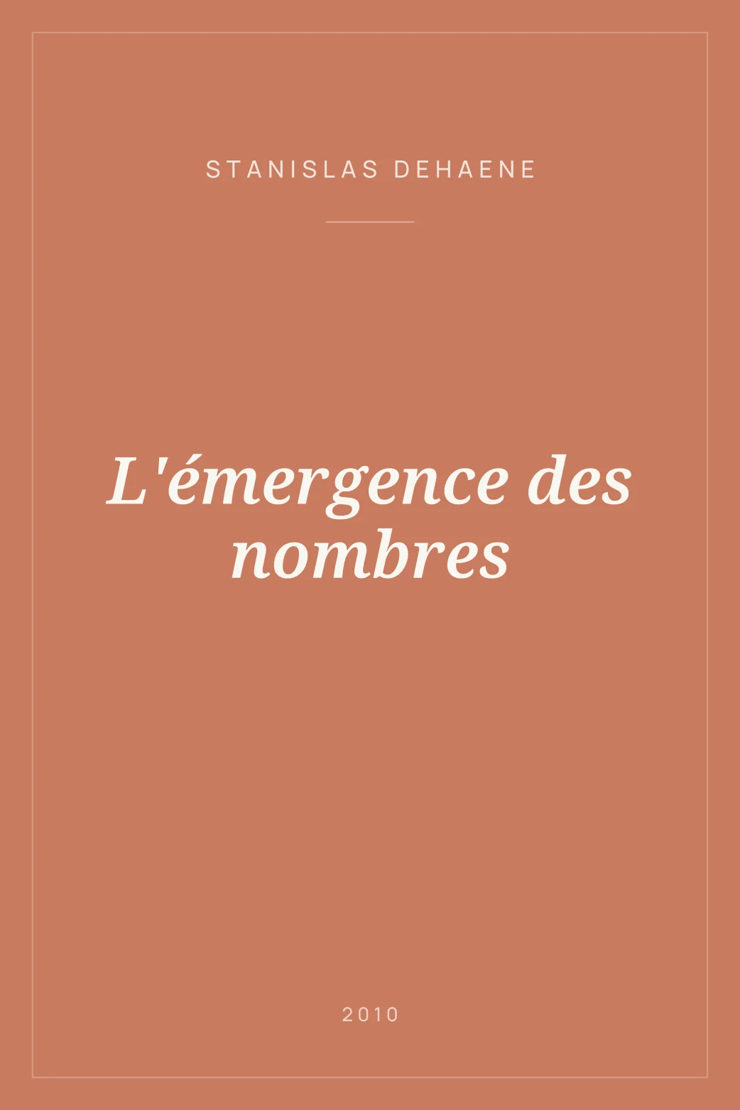Portada de L'émergence des nombres