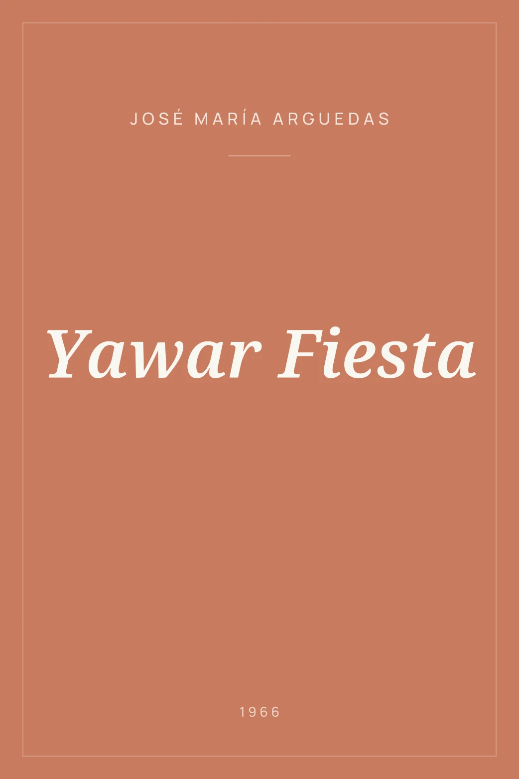 Portada de Yawar Fiesta