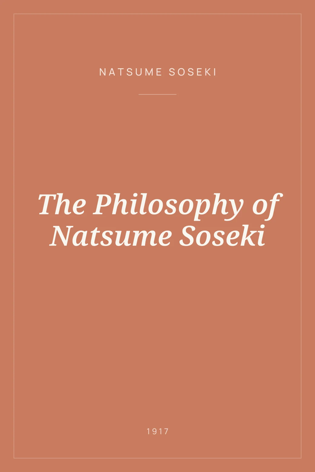 Portada de The Philosophy of Natsume Soseki