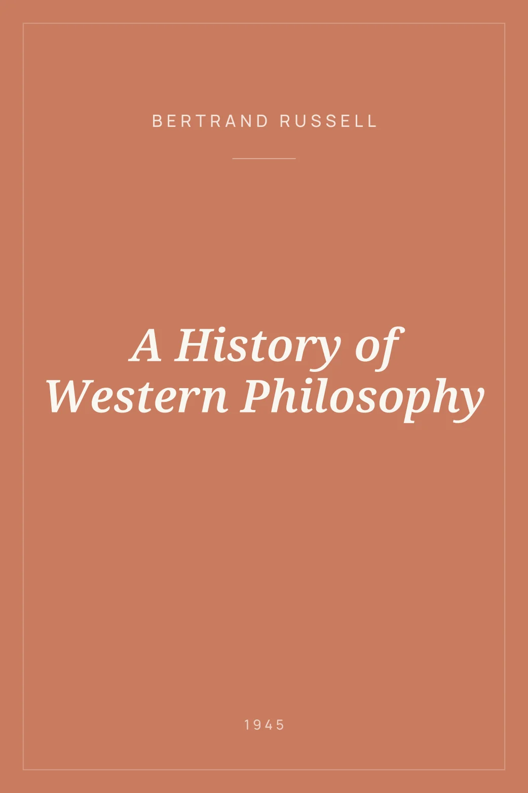 Portada de A History of Western Philosophy