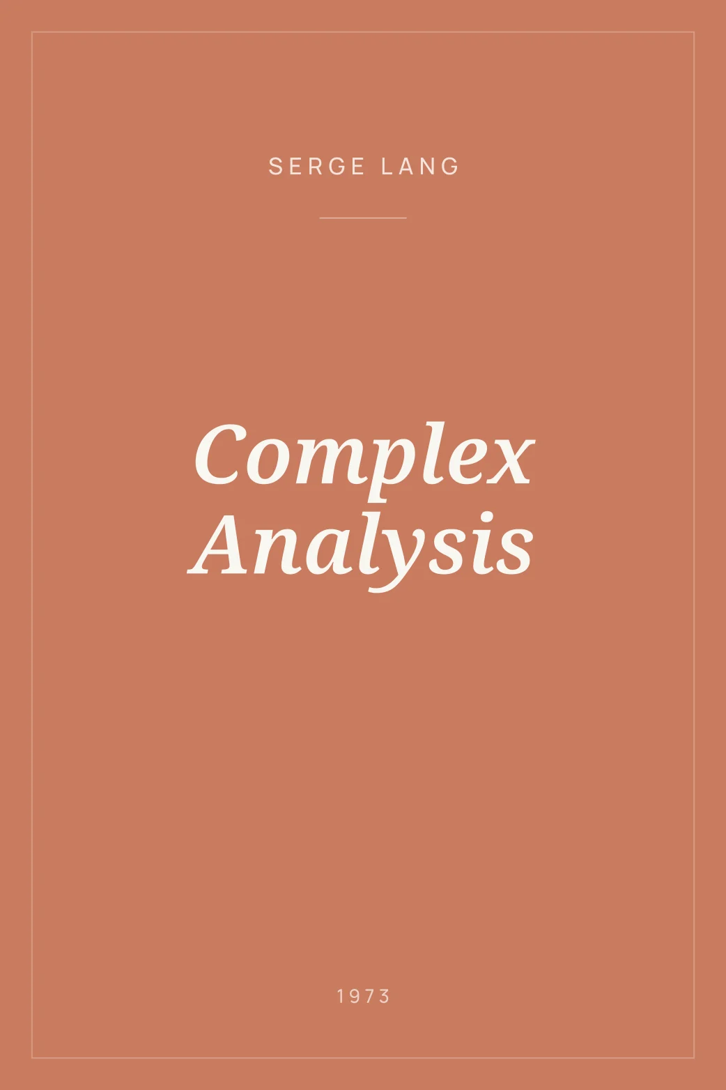 Portada de Complex Analysis