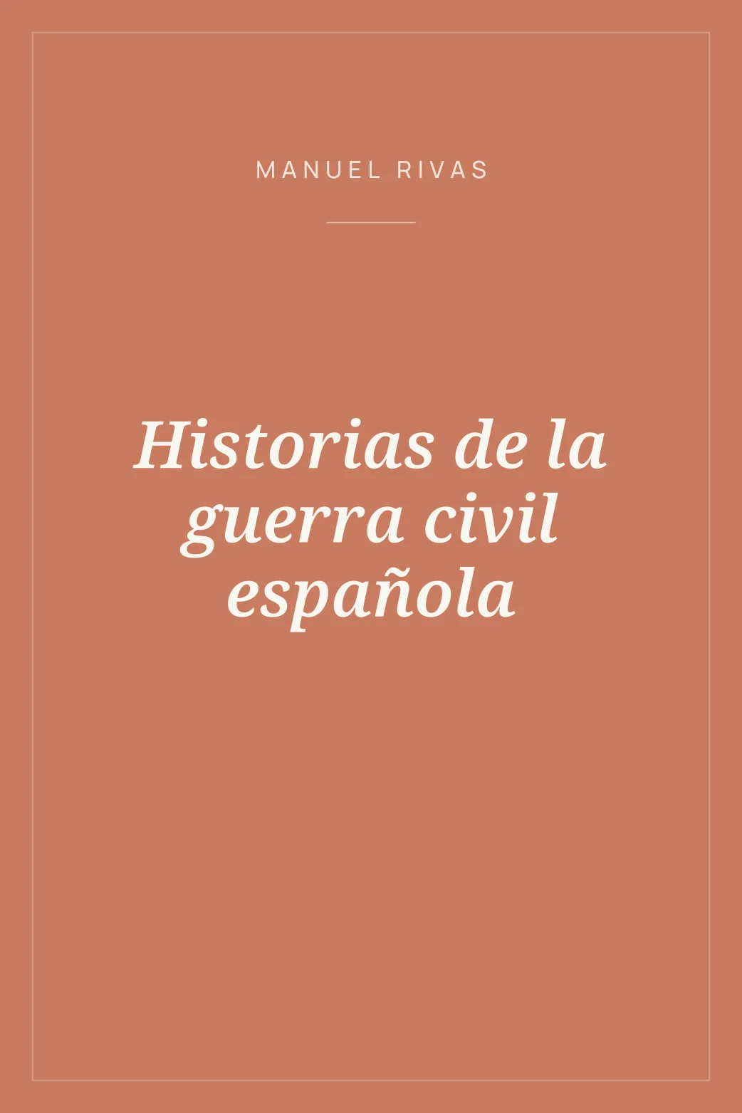 Portada de Historias de la guerra civil española