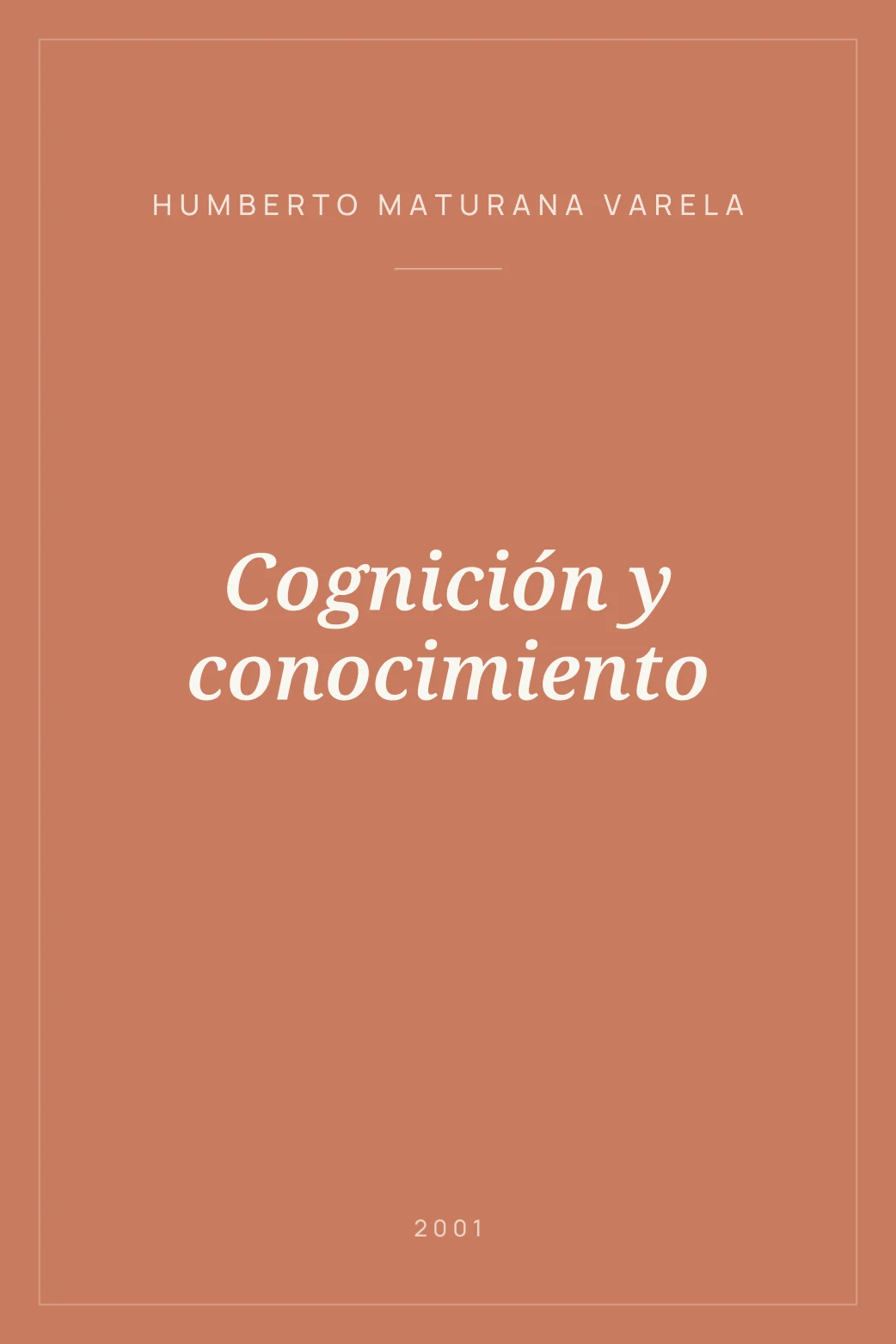 Portada de Cognición y conocimiento