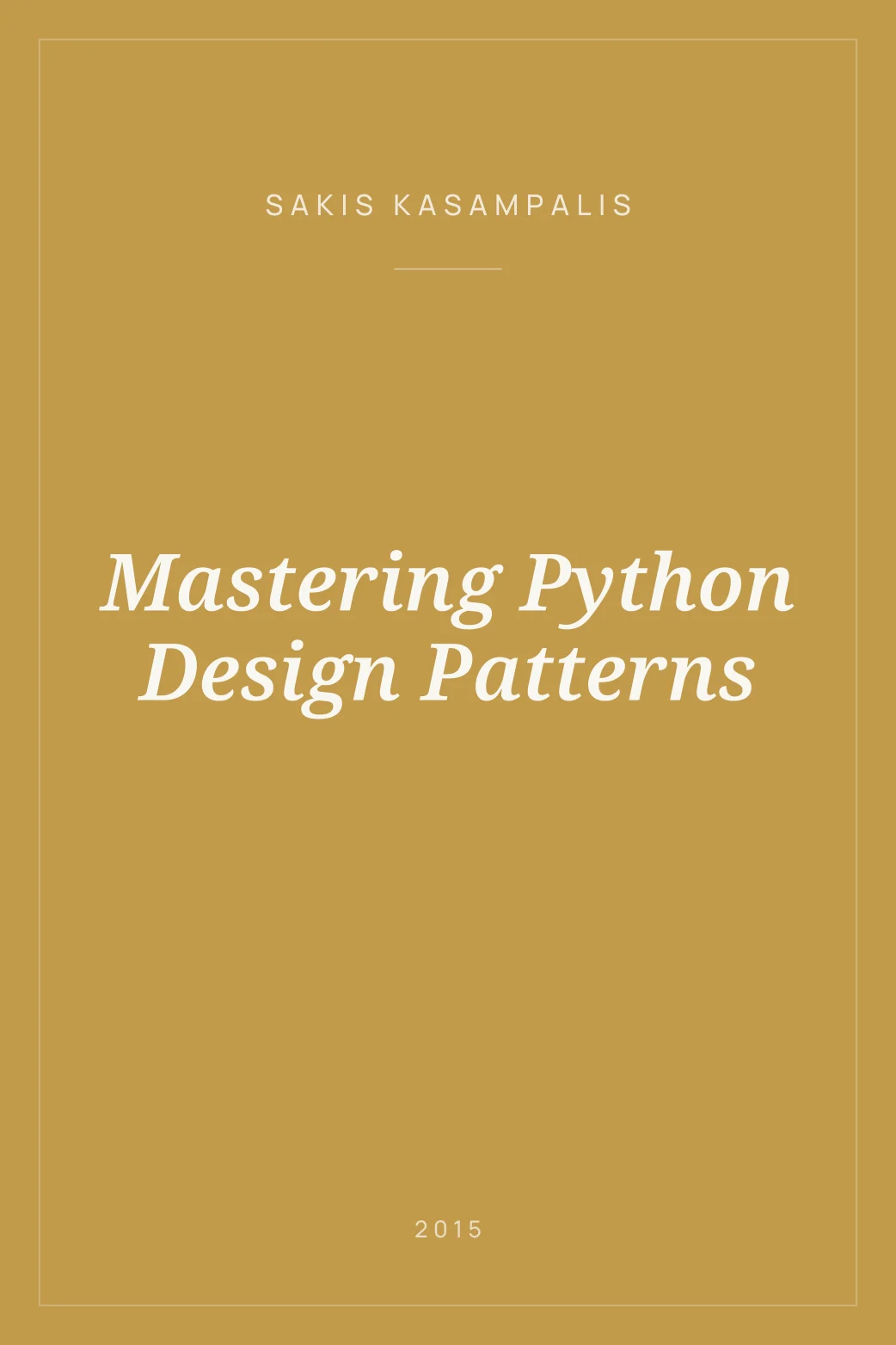 Portada de Mastering Python Design Patterns
