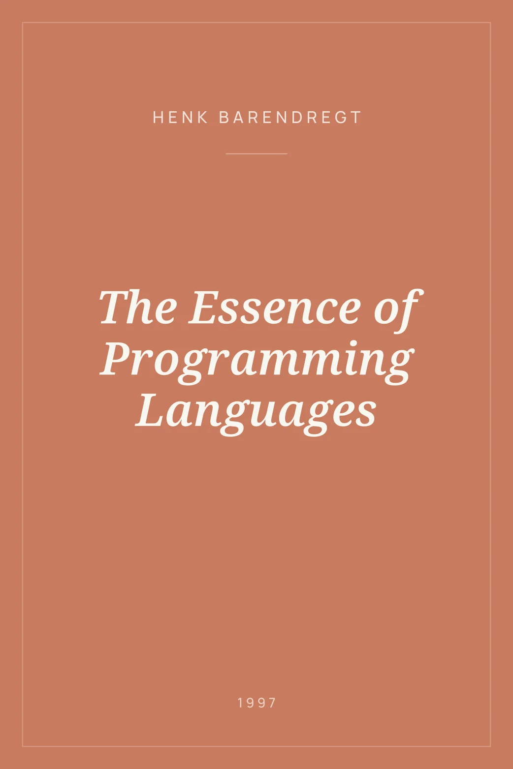 Portada de The Essence of Programming Languages