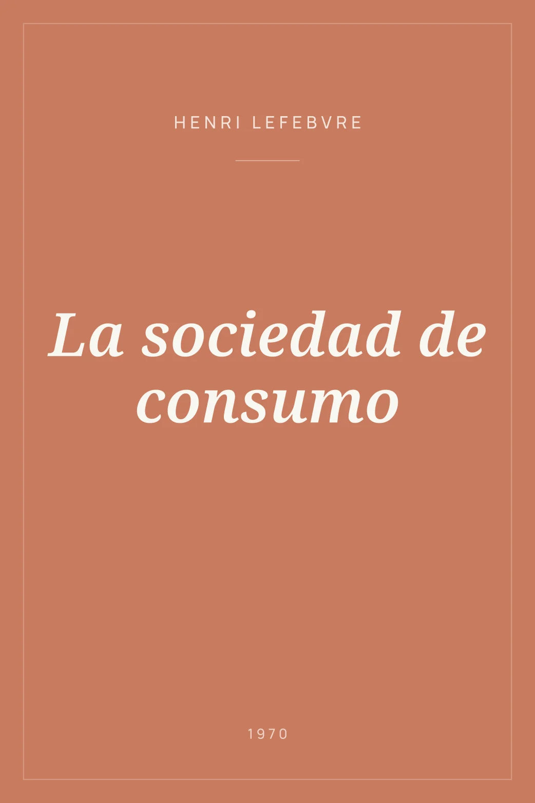 Portada de La sociedad de consumo