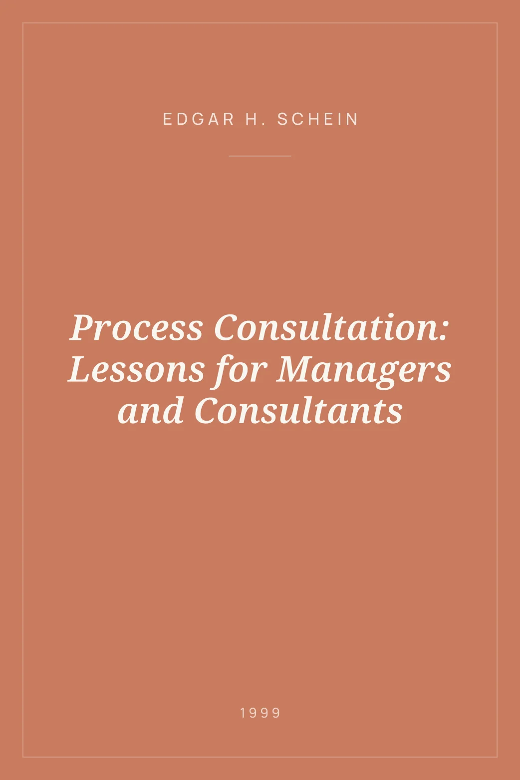 Portada de Process Consultation: Lessons for Managers and Consultants