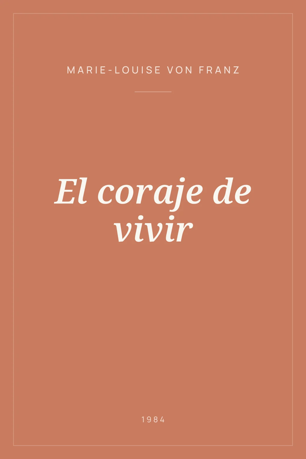 Portada de El coraje de vivir
