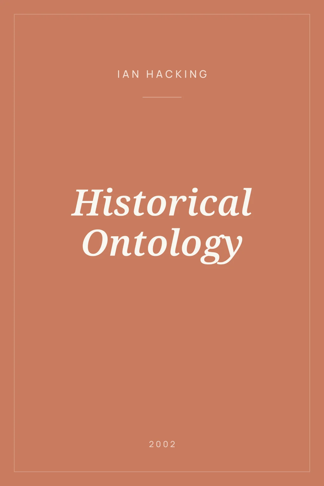 Portada de Historical Ontology