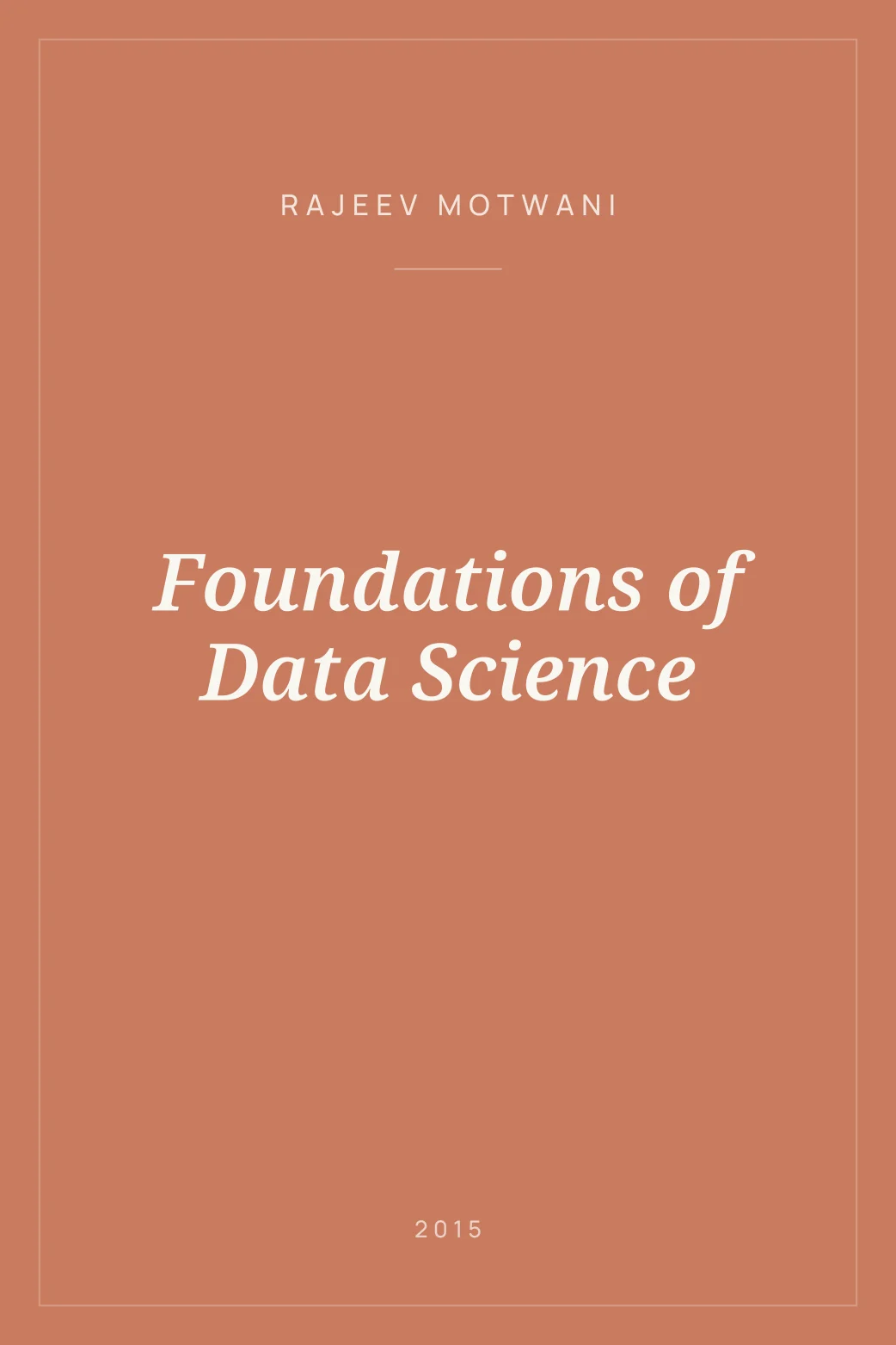 Portada de Foundations of Data Science