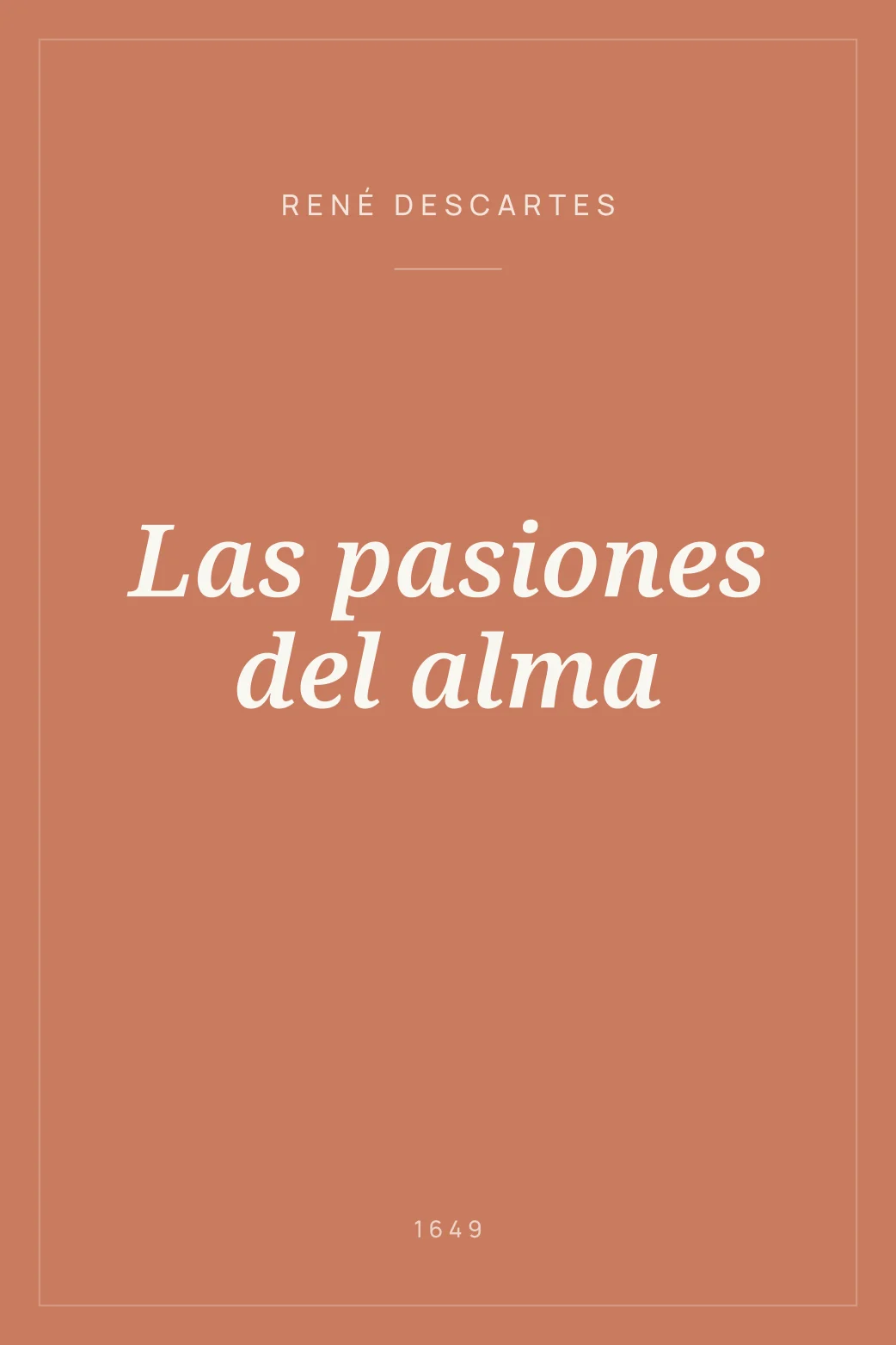 Portada de Las pasiones del alma