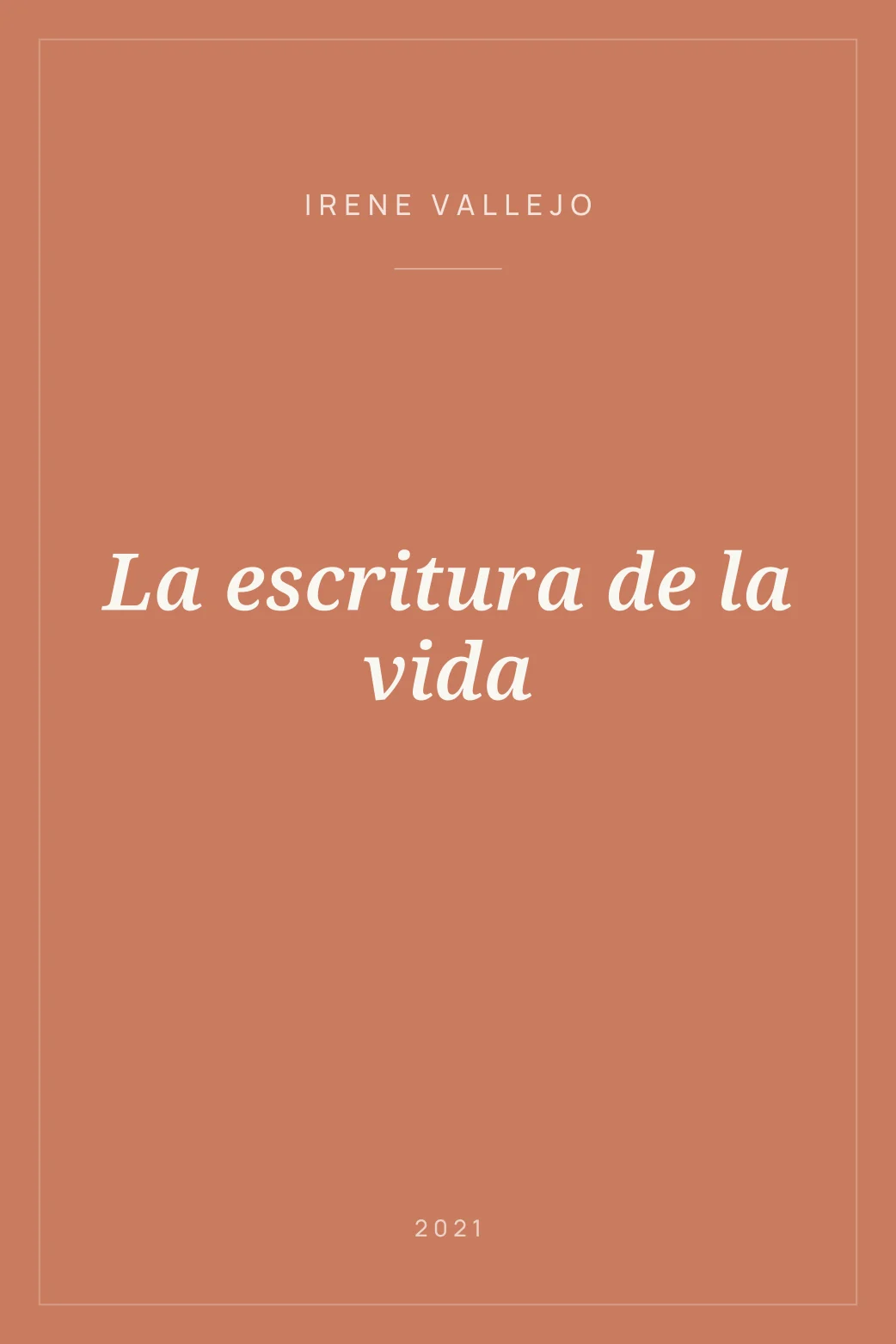 Portada de La escritura de la vida