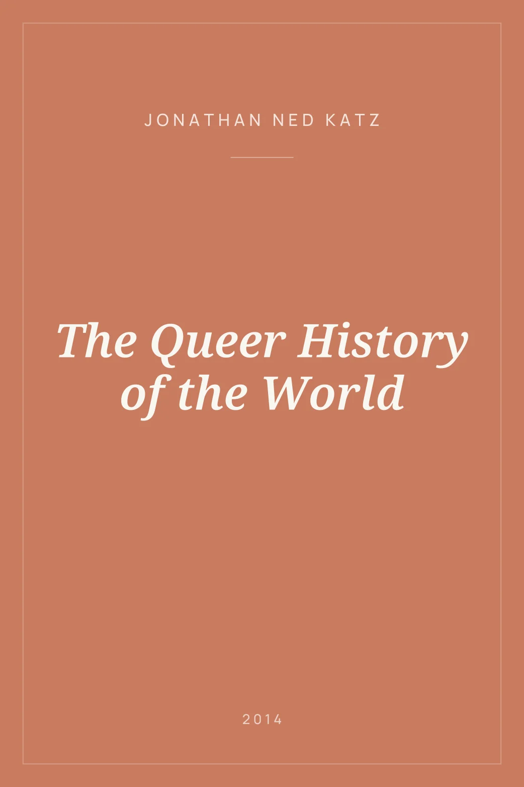 Portada de The Queer History of the World